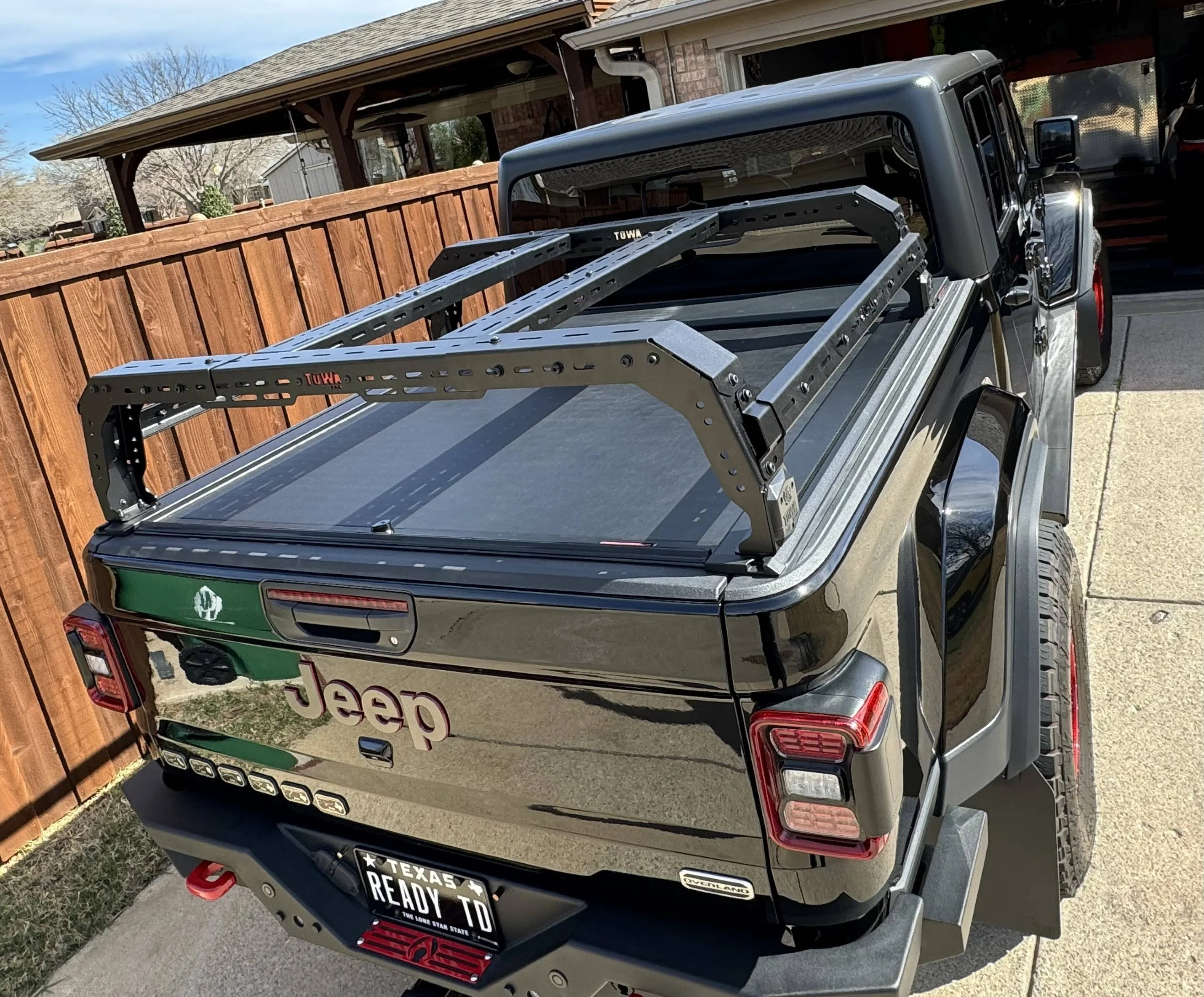 Jeep Gladiator The pilot test for our T-slot bases was a success! Install your bed rack on the T-slot channel of your cover. IMG_0043