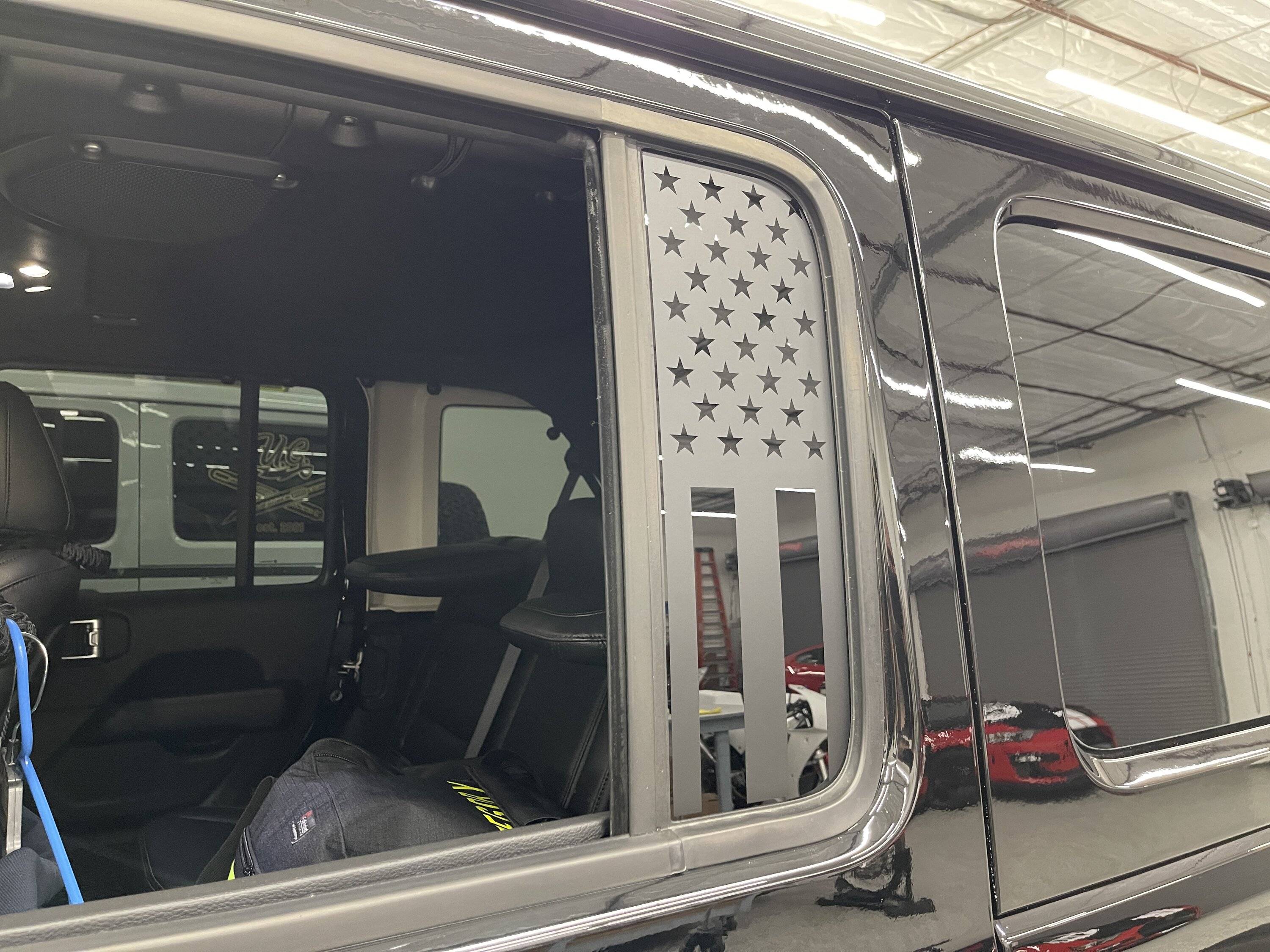 Jeep Gladiator Jeep JT Rear Door Window Flags IMG_1310.JPG