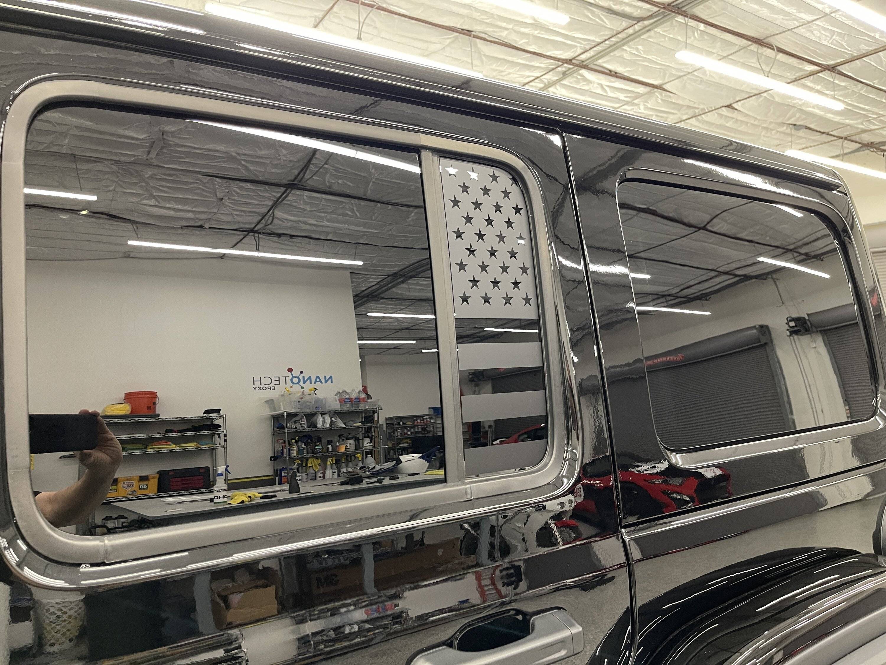 Jeep Gladiator Jeep JT Rear Door Window Flags IMG_1323.JPG