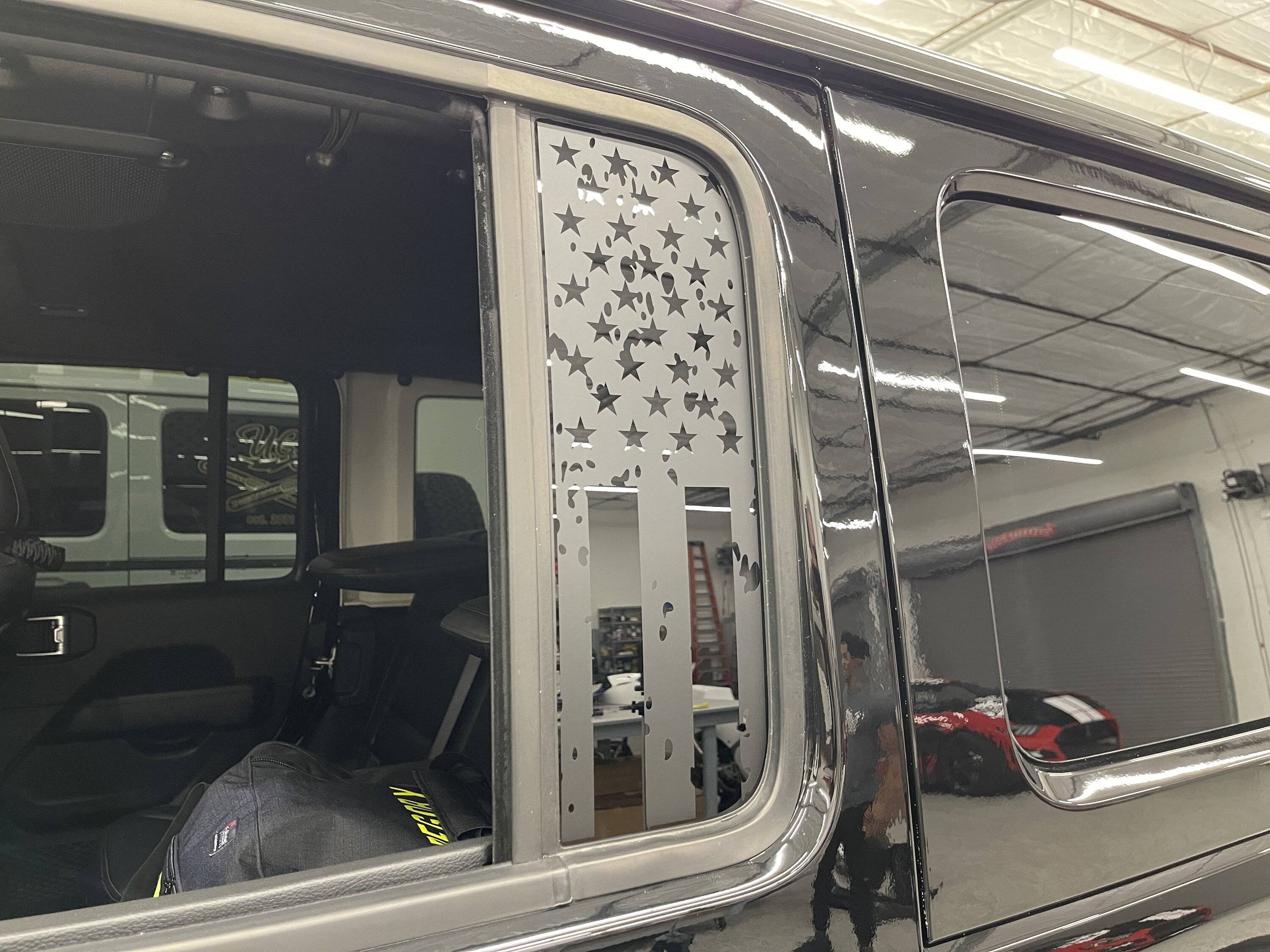 Jeep Gladiator Jeep JT Rear Door Window Flags IMG_1308.JPG