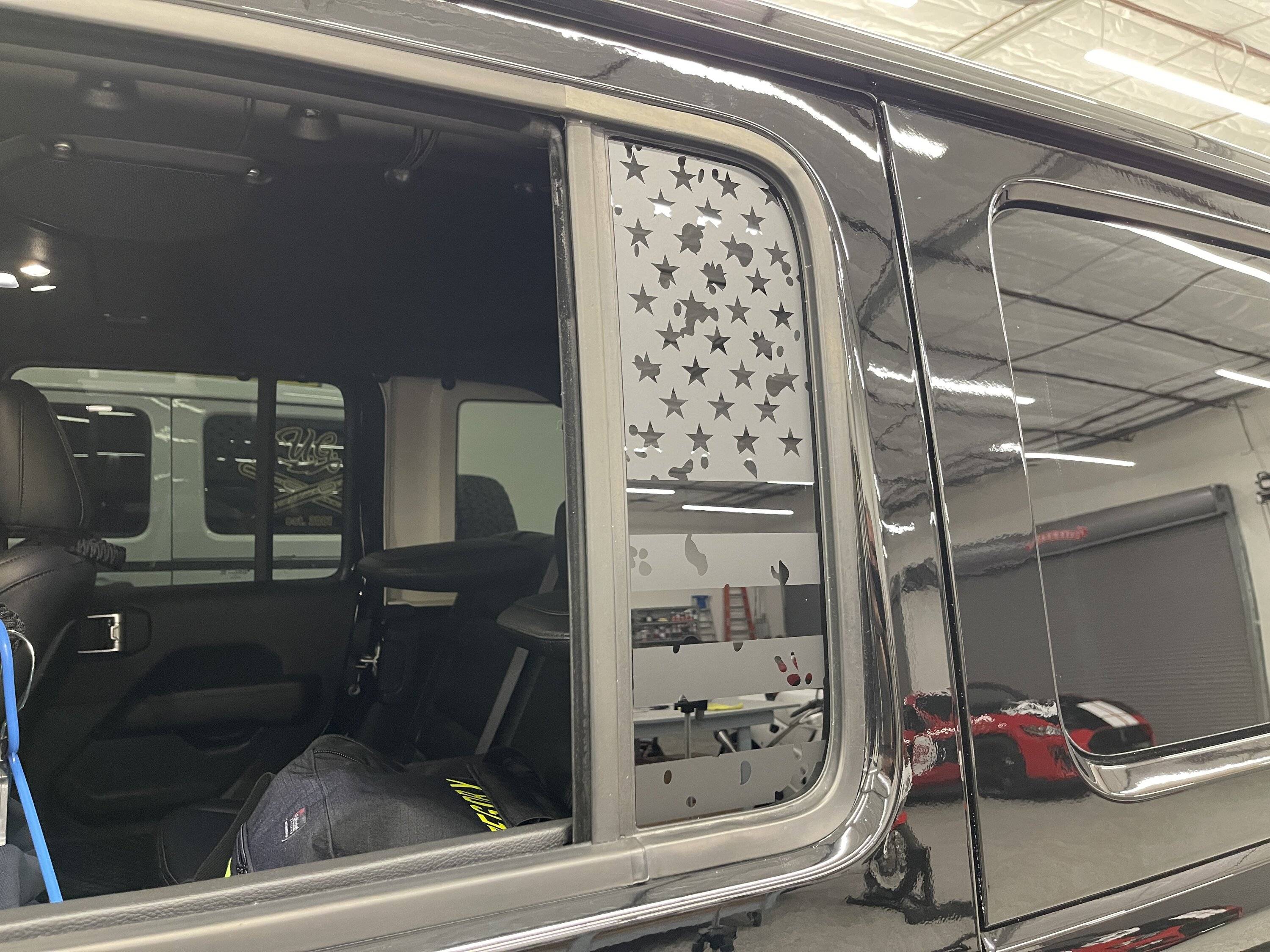 Jeep Gladiator Jeep JT Rear Door Window Flags IMG_1309.JPG
