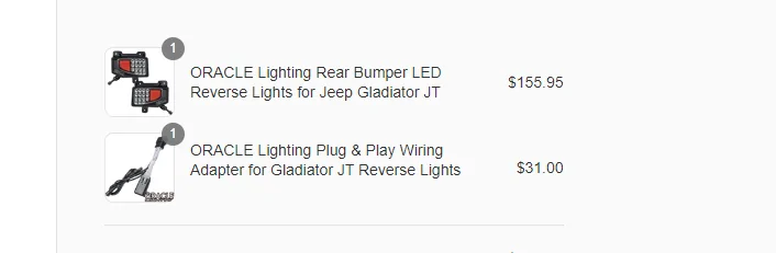 Jeep Gladiator Bumper Reverse Lights 1709939094651