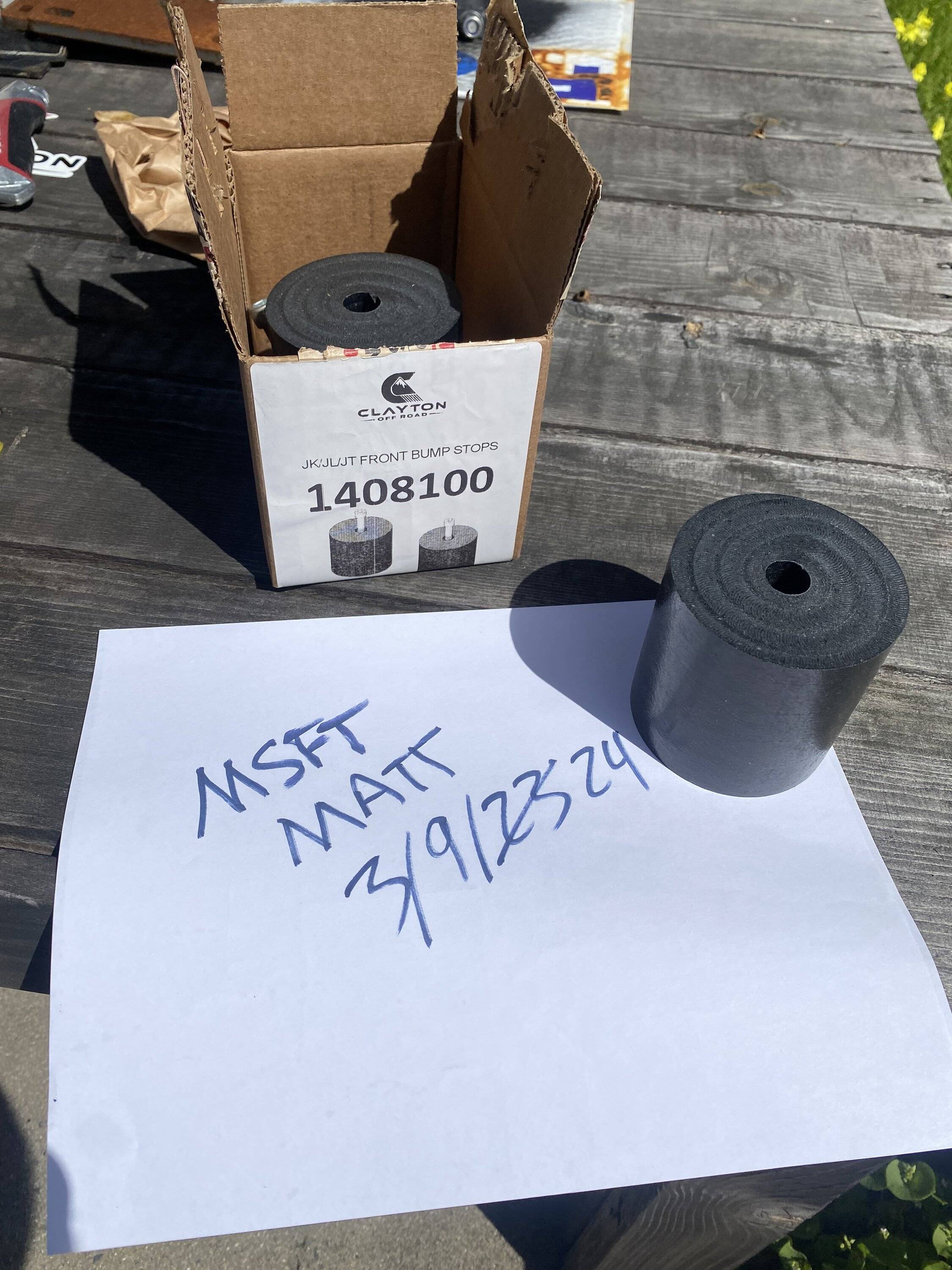 Jeep Gladiator Clayton front bumpstops IMG_0817