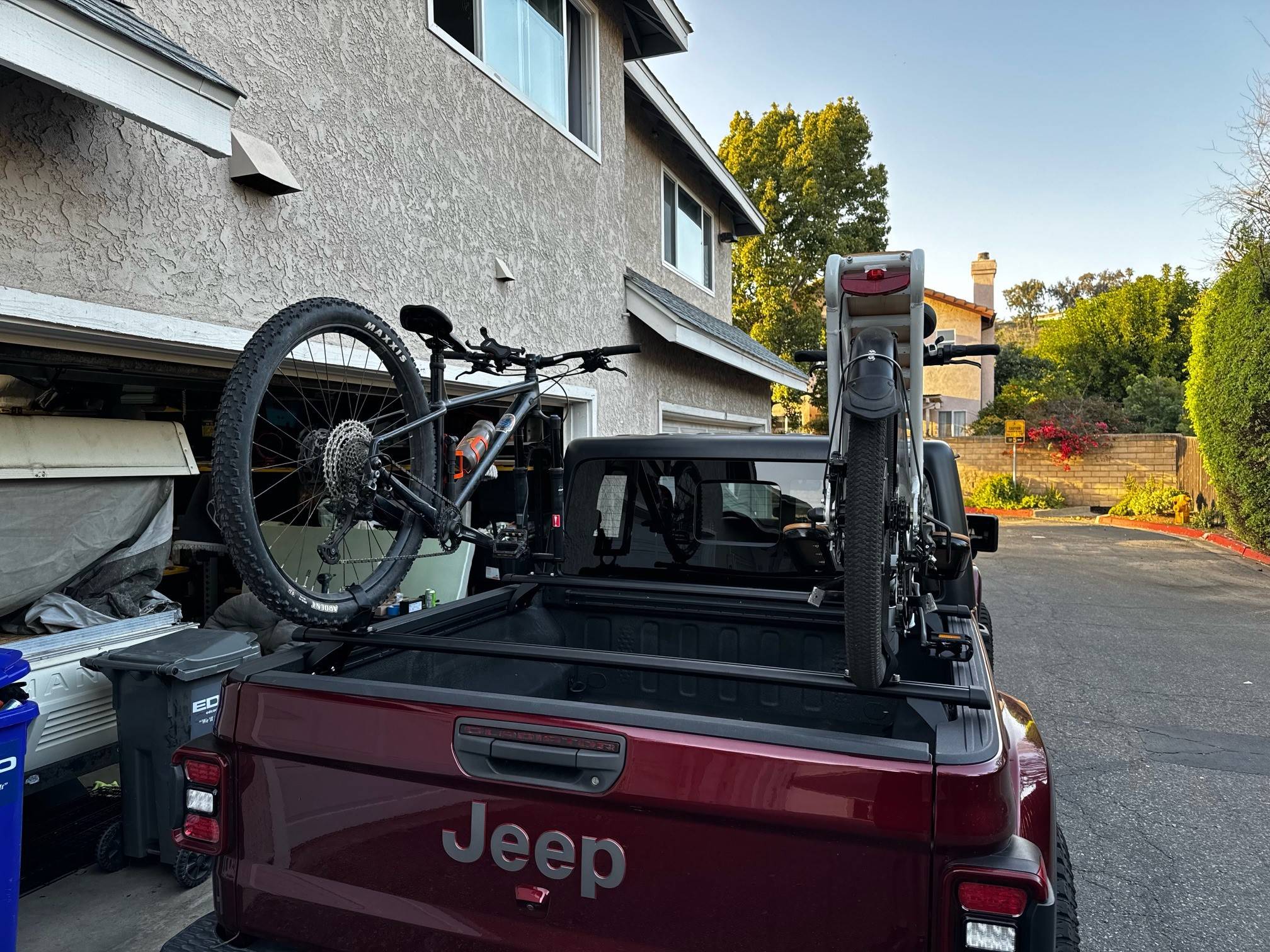 Jeep Gladiator Camping season approaching Jeep and camper upgrades. bike mount 1