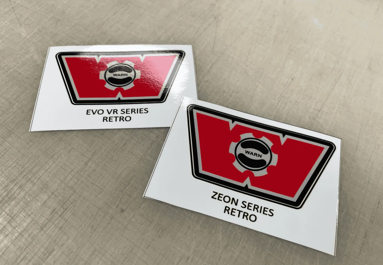 Jeep Gladiator Warn Winch Decals Set warn retro