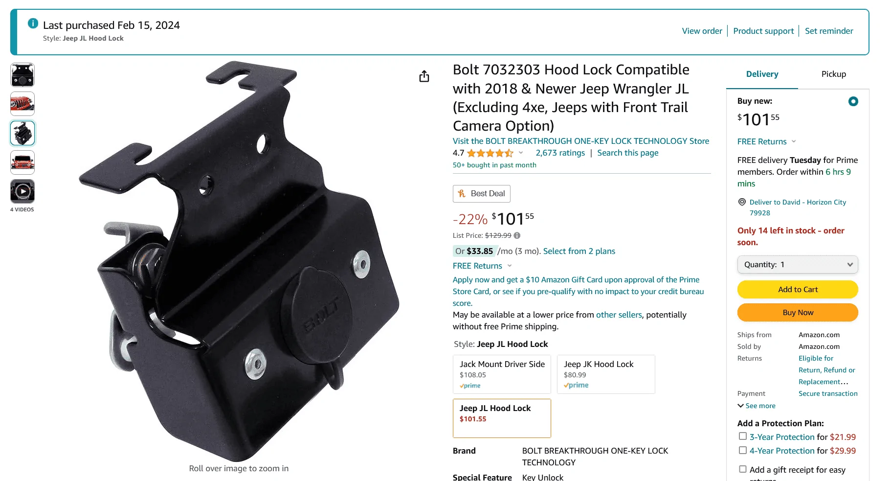 Jeep Gladiator Bolt Hood Lock Kit... Seriously?? Captur
