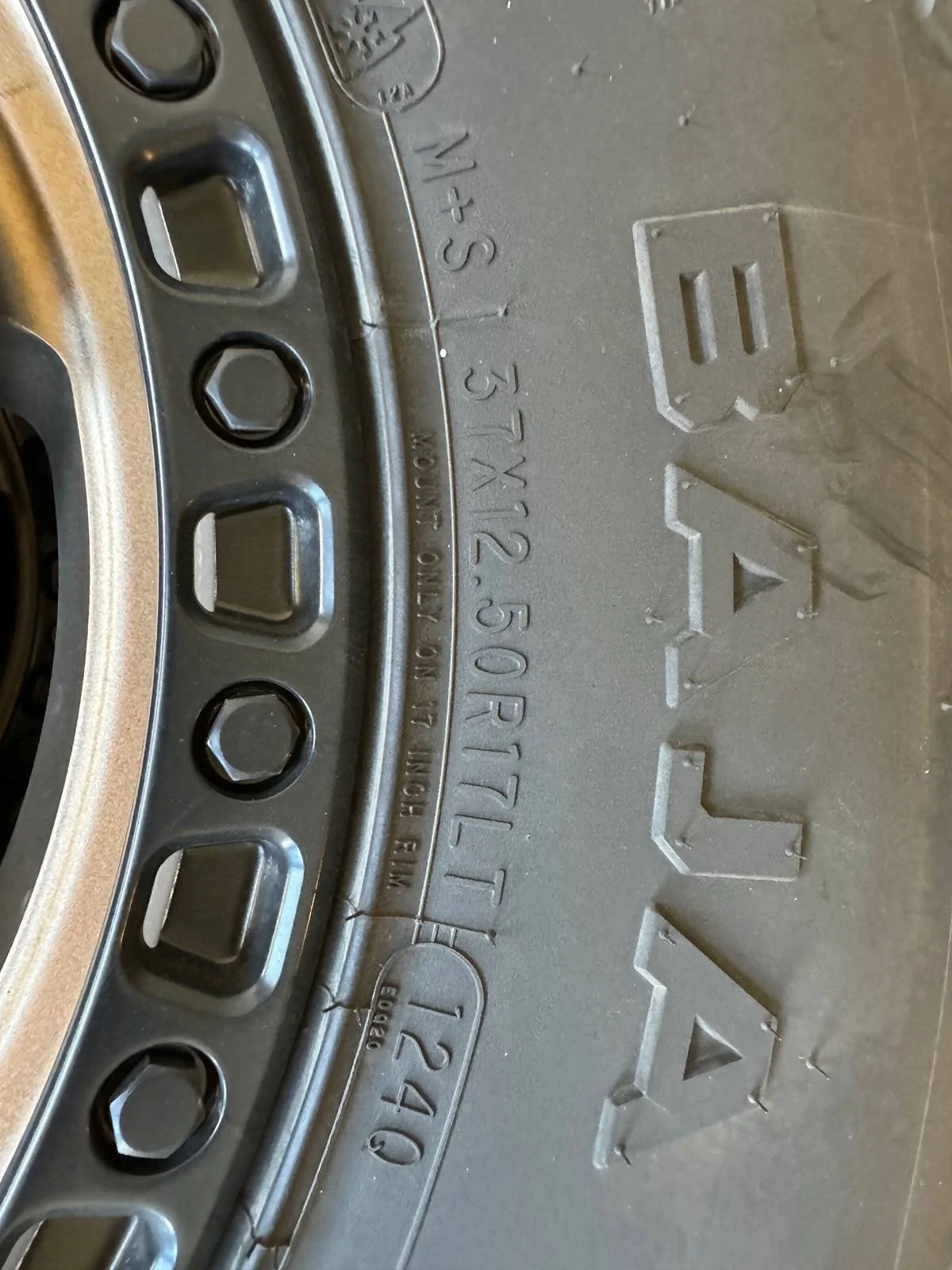 Jeep Gladiator Set of 5-37” Mickey Thompson Baja Boss AT and fuel wheels. IMG_0026