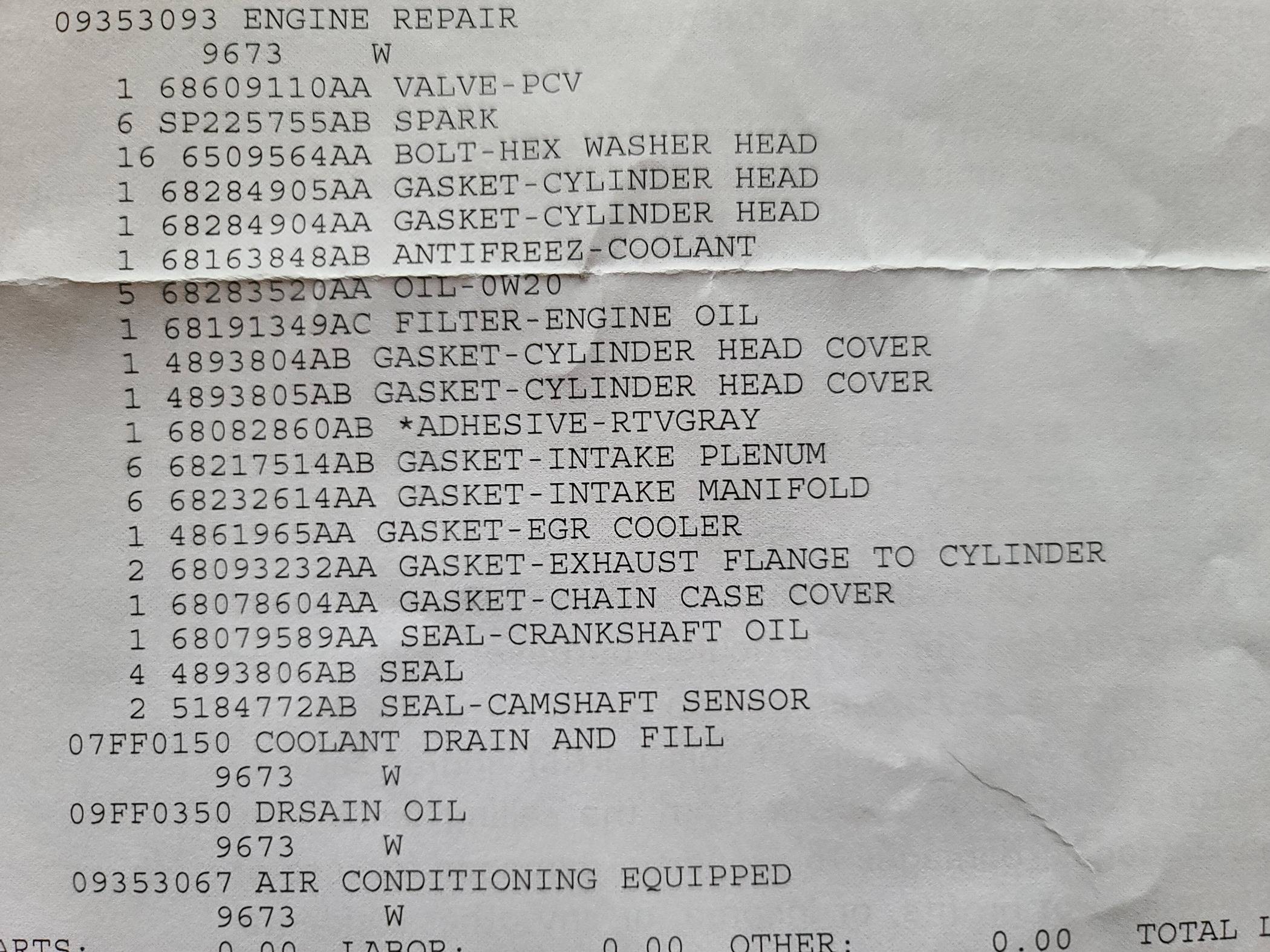 Jeep Gladiator Noticed oil smoke on start up 20240318_110126
