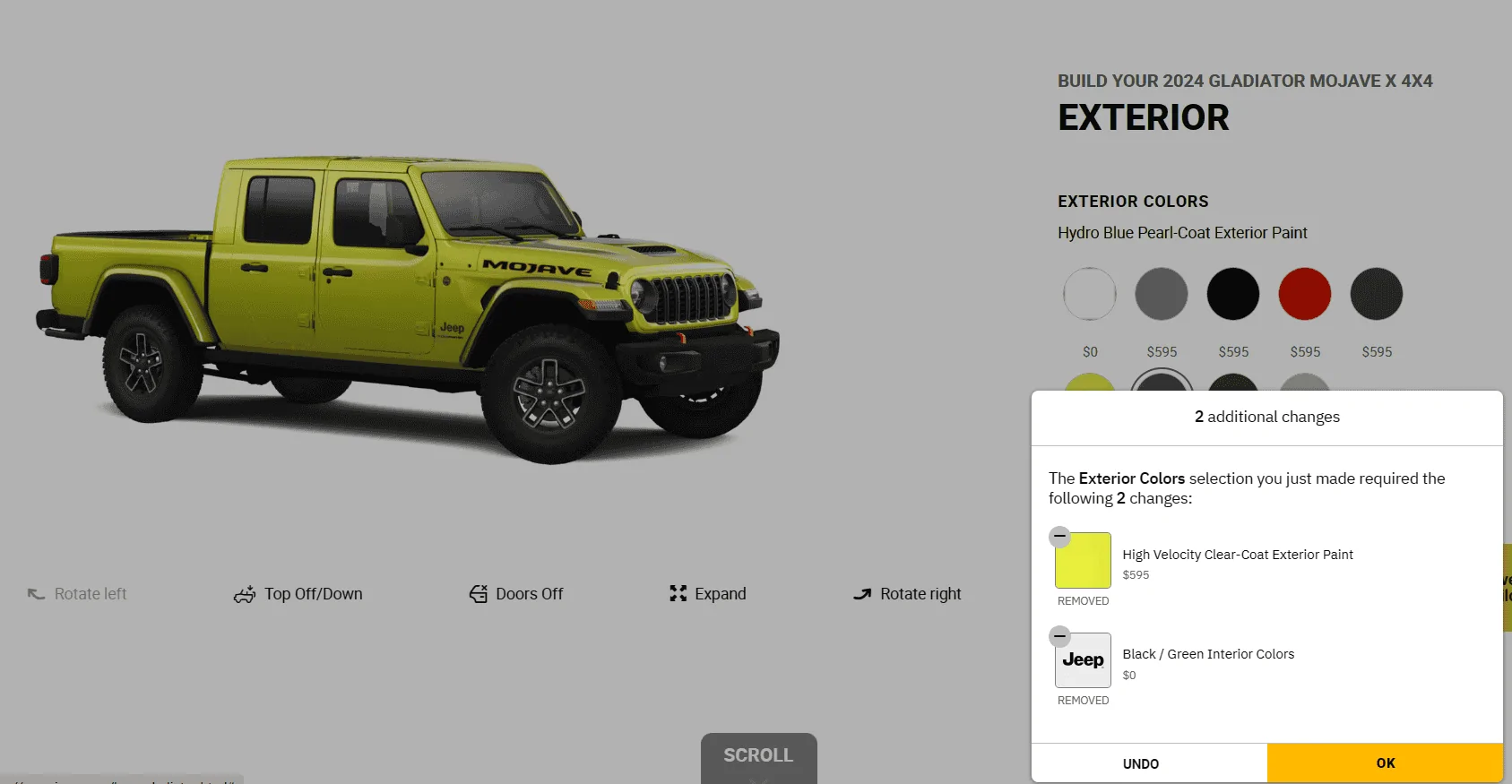 Jeep Gladiator Looks like the build and price site is being worked on Screenshot 2024-03-20 094404