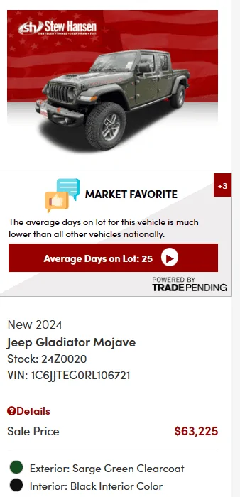 Jeep Gladiator Looks like the build and price site is being worked on 1710966804529-09