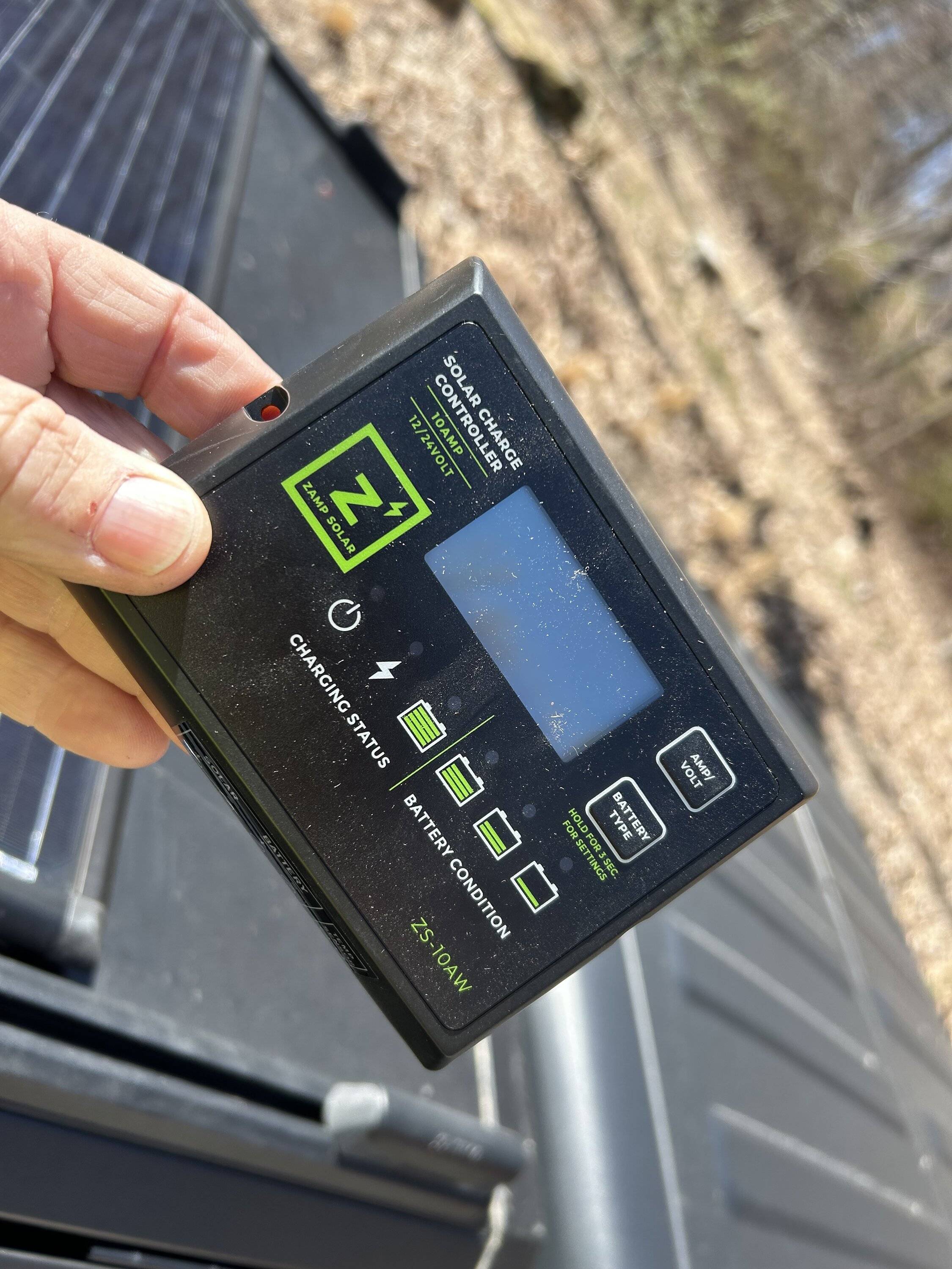 Jeep Gladiator Zamp solar system install on RSI cap IMG_0471
