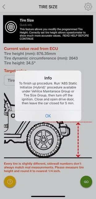 Jeep Gladiator URGENT dealer wants to charge me $145 for "recalibration to new tire size" JScan2