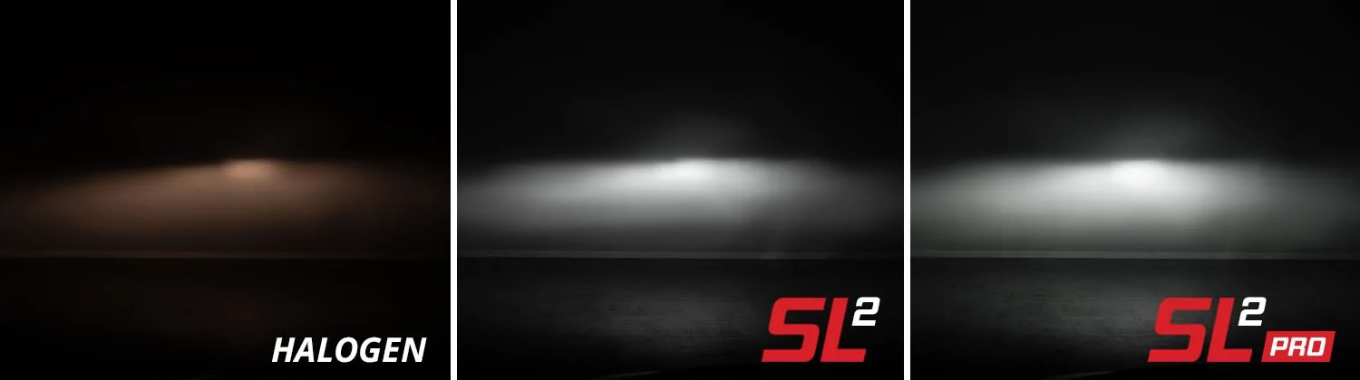 Jeep Gladiator Updated recommendations for LED bulbs in halogen housing SL2_LED_Bulb_Ouput_Collage - Halogen vs SL2 vs SL2 Pro Low Beam E