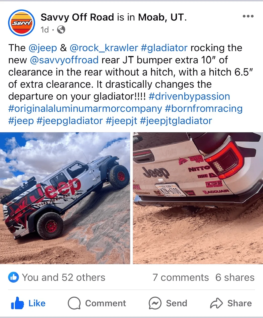 Jeep Gladiator Savvy high clearance Krawler rear bumper Savvy JT Krawler Rear Bumper