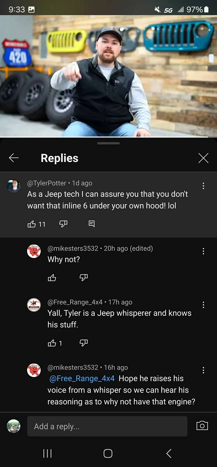 Jeep Gladiator Feeding the Hurricane 4xe Speculation Screenshot_20240329_093340_YouTu