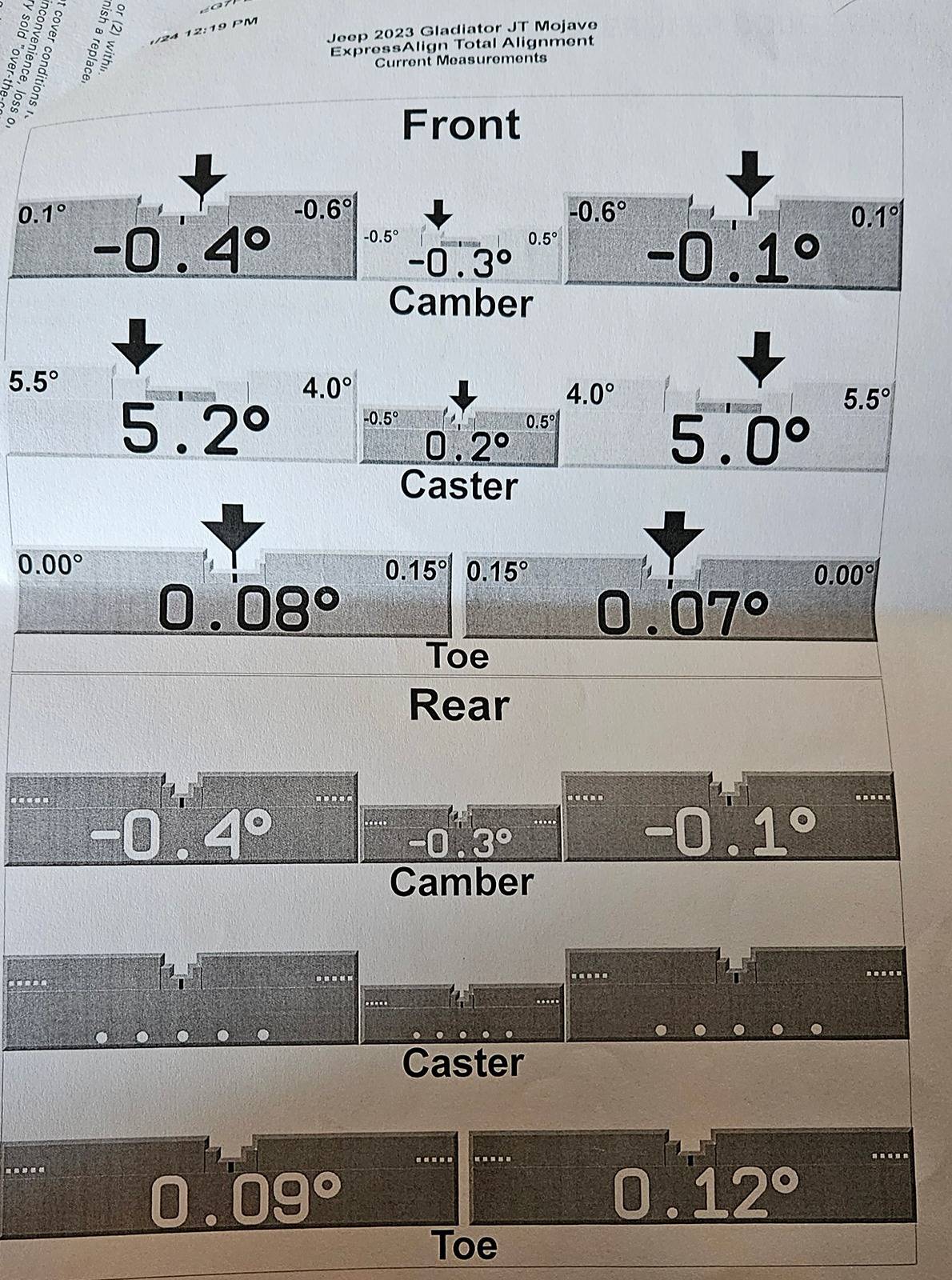 Jeep Gladiator Stock Mojave - Will Geo brackets be too much correction? 20240329_084959