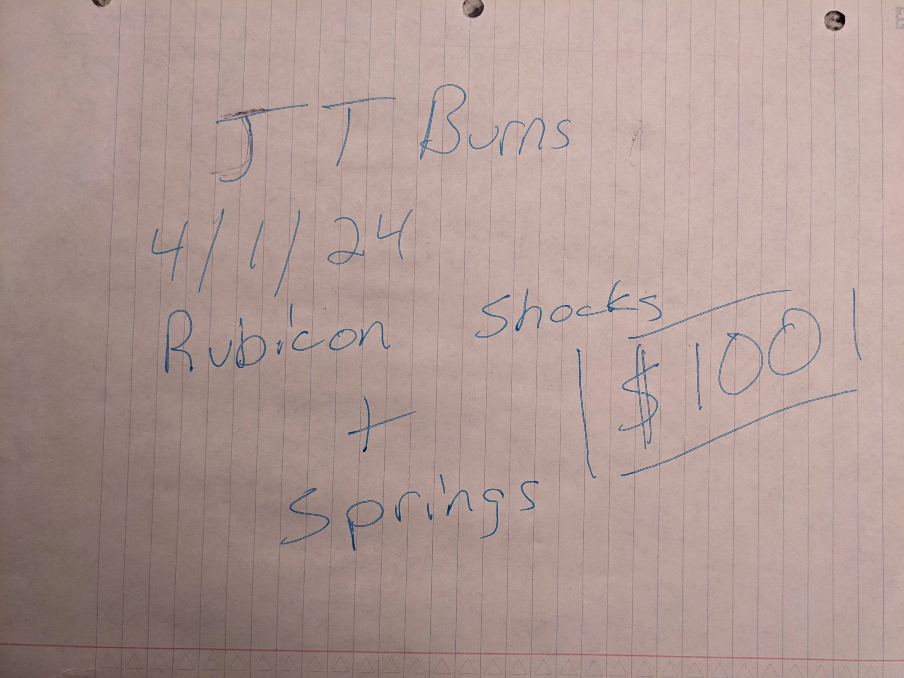 Jeep Gladiator Rubicon shocks and springs $100 PXL_20240401_180514218