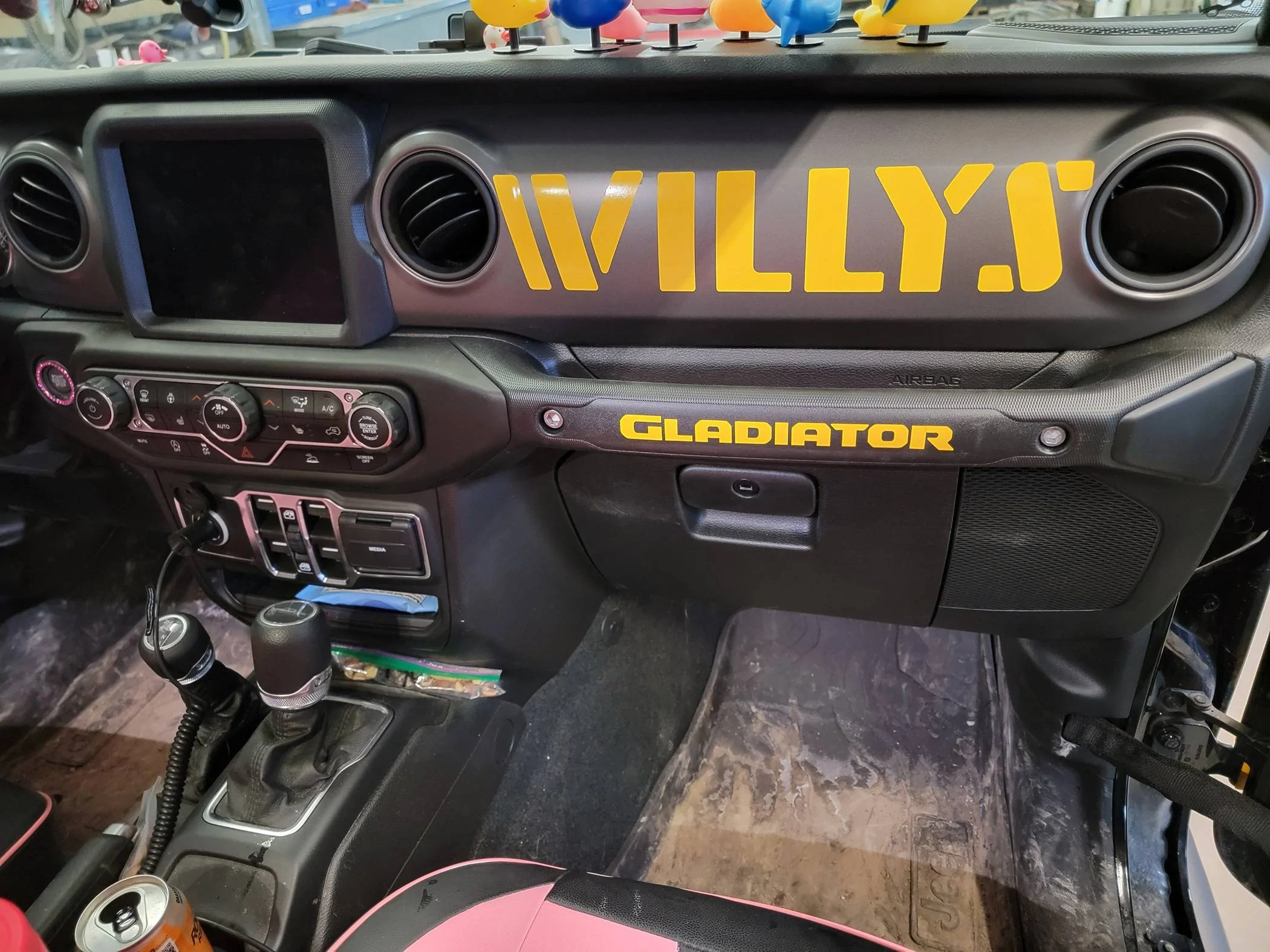 Jeep Gladiator Our new 23 sport s Willys. AEV JK bumper with it's skid plate, frame mounted recovery points, lots of vinyl getting applied. I 1000009904