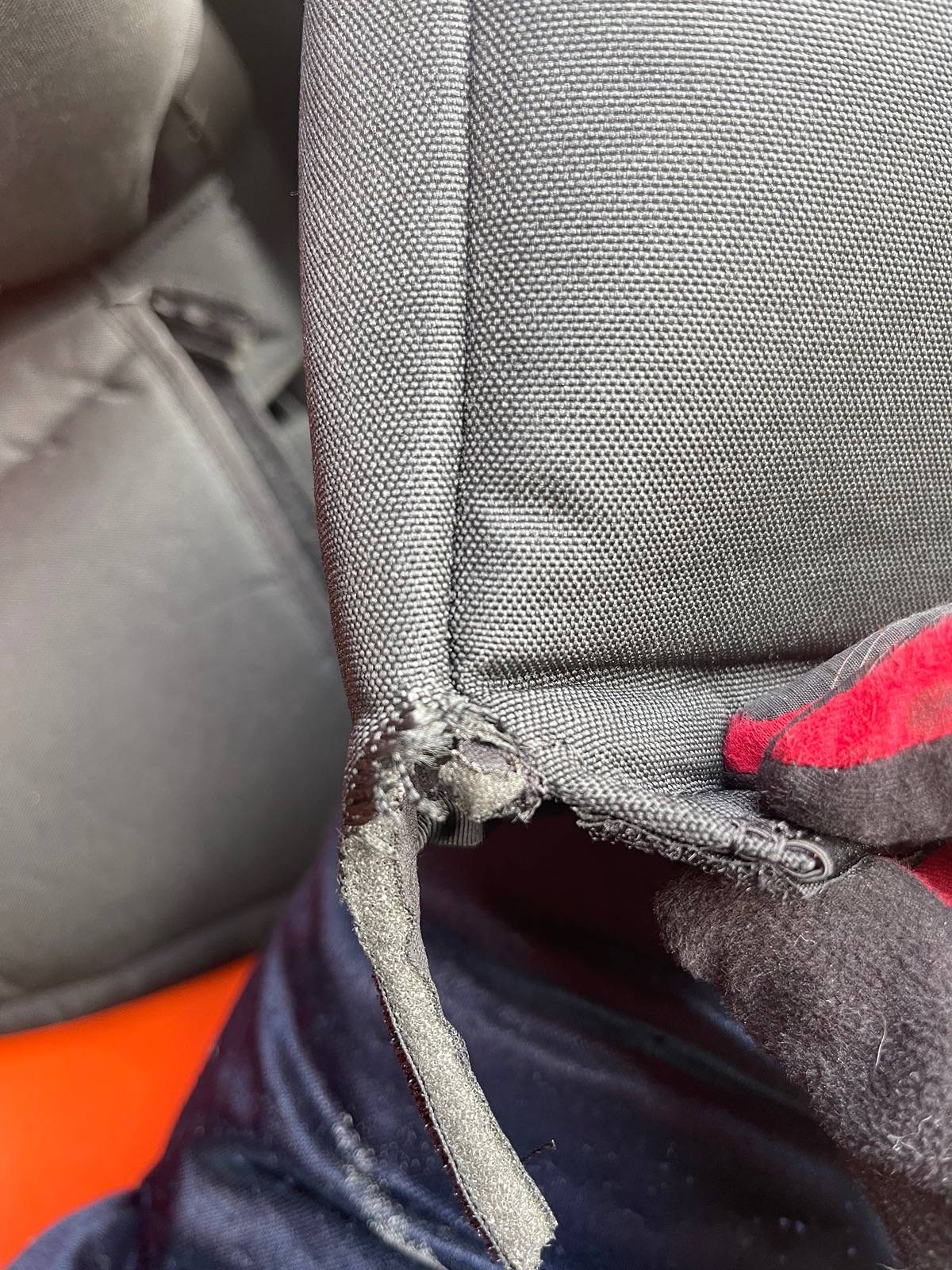 Jeep Gladiator Bartact rear seat cover - told to cut my own holes IMG_3946