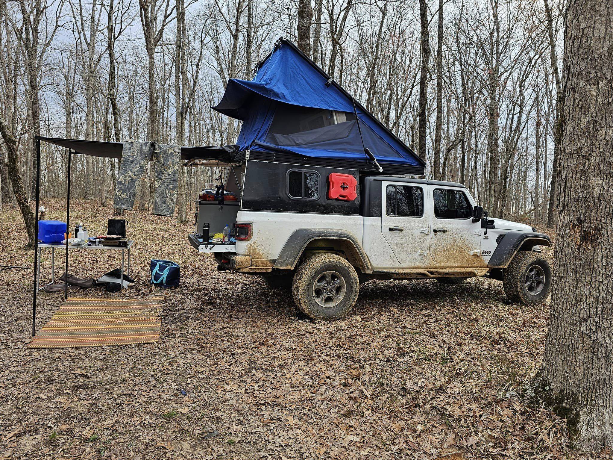 Jeep Gladiator Overlanding RTT options ARKANSAS CAMPING DAY 2