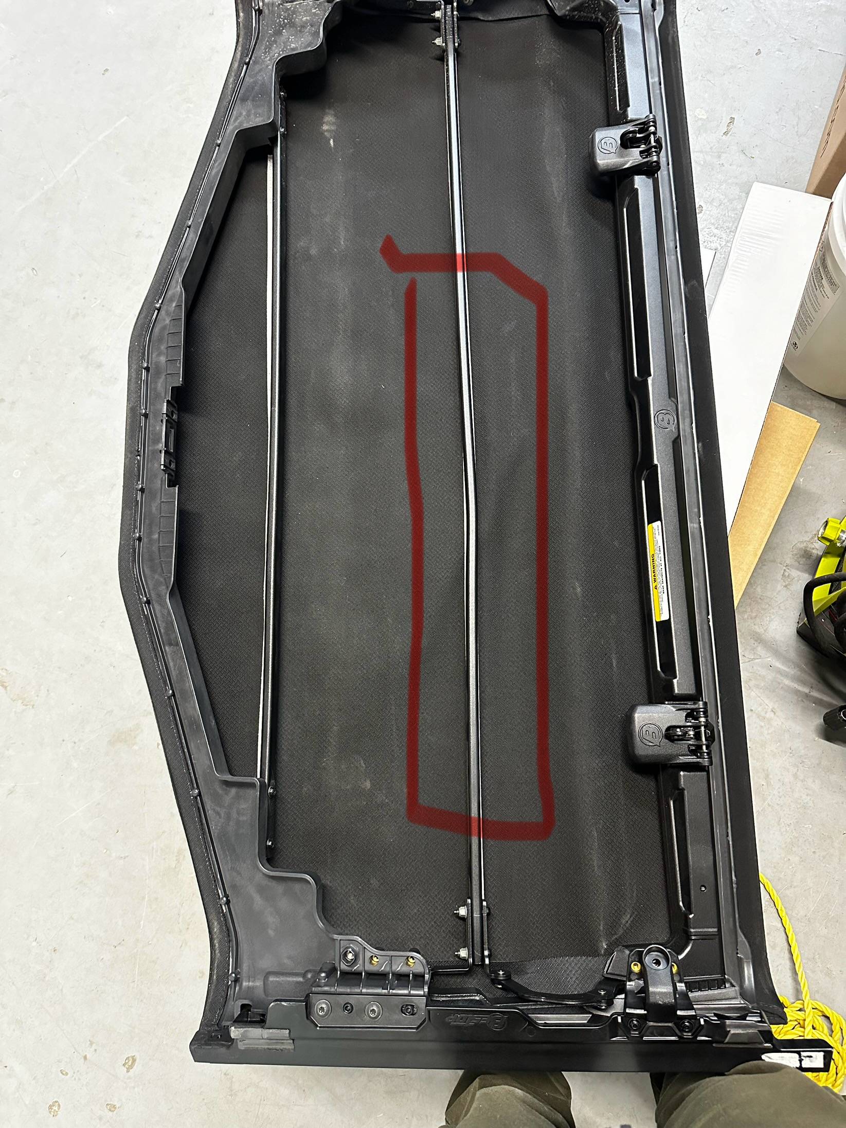 Jeep Gladiator Bent crossbar on my Bestop Sunrider IMG_2609