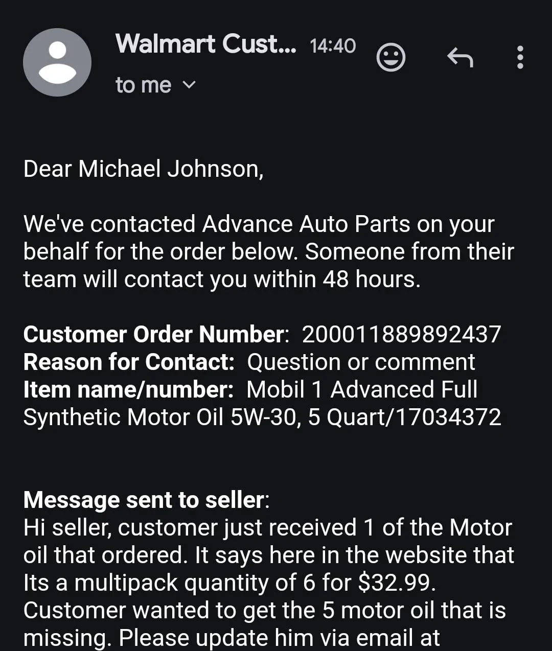 Jeep Gladiator Wow!! Anyone need 5W-30? **EXPIRED** Screenshot_20240407_182805_Gmail