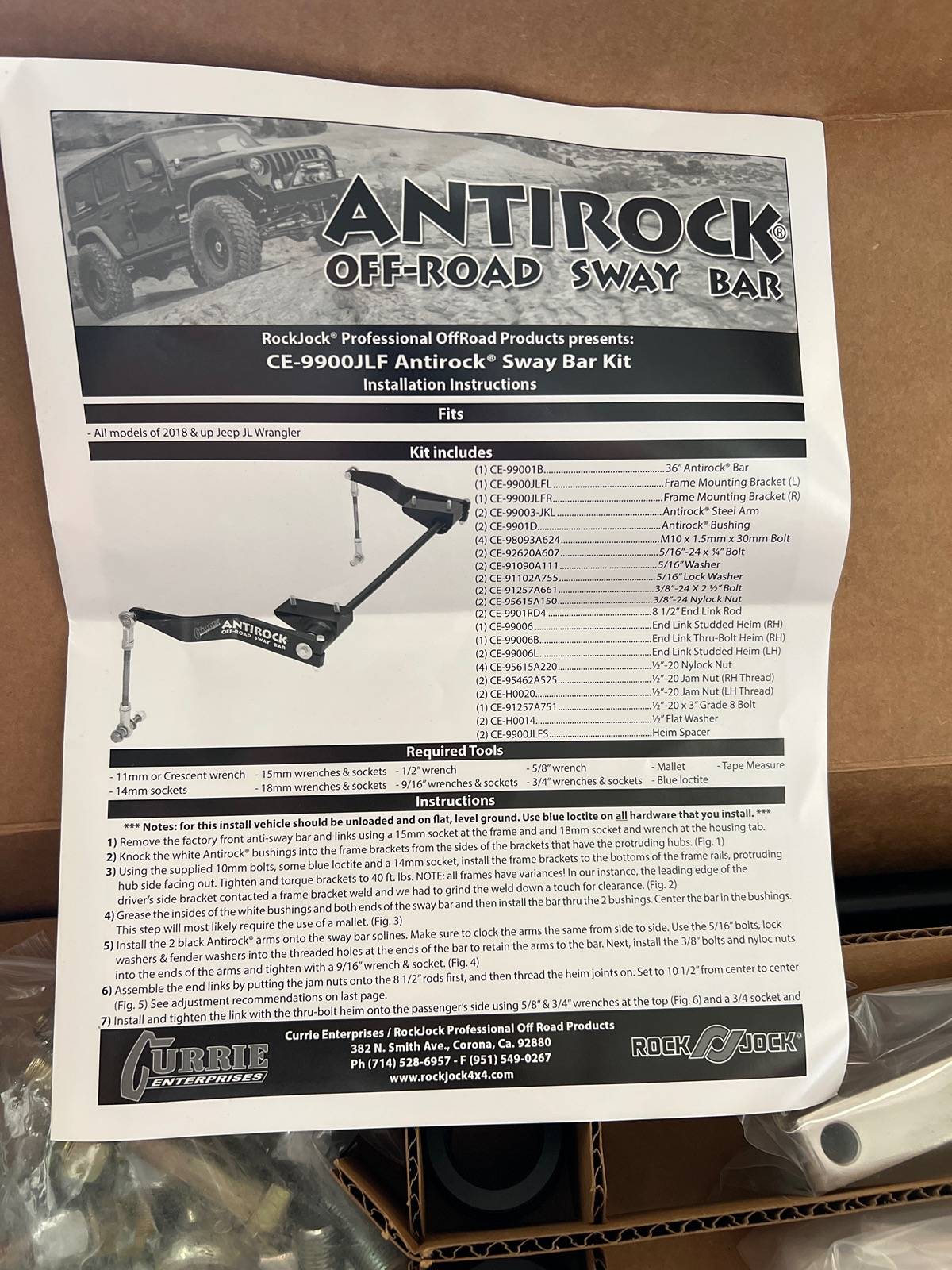 Jeep Gladiator Antirock Sway Bar - Forged Aluminum Arms image