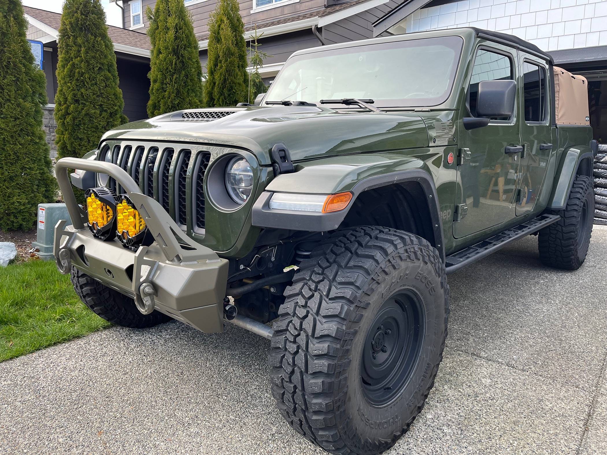 Jeep Gladiator Cavfab Rampage Bumper & Skidplate Installed! IMG_6044