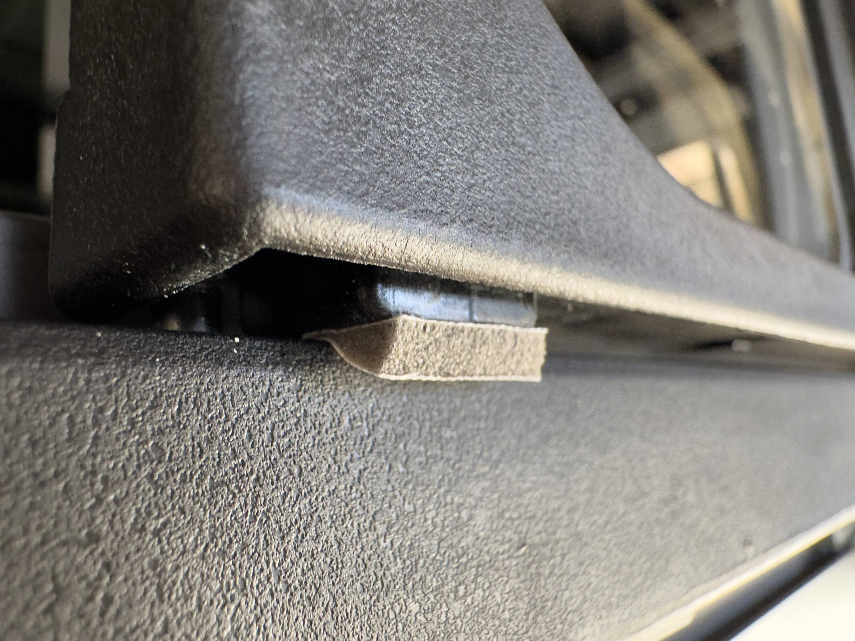 Jeep Gladiator Fix for cab-facing sliding window fitment IMG_1143