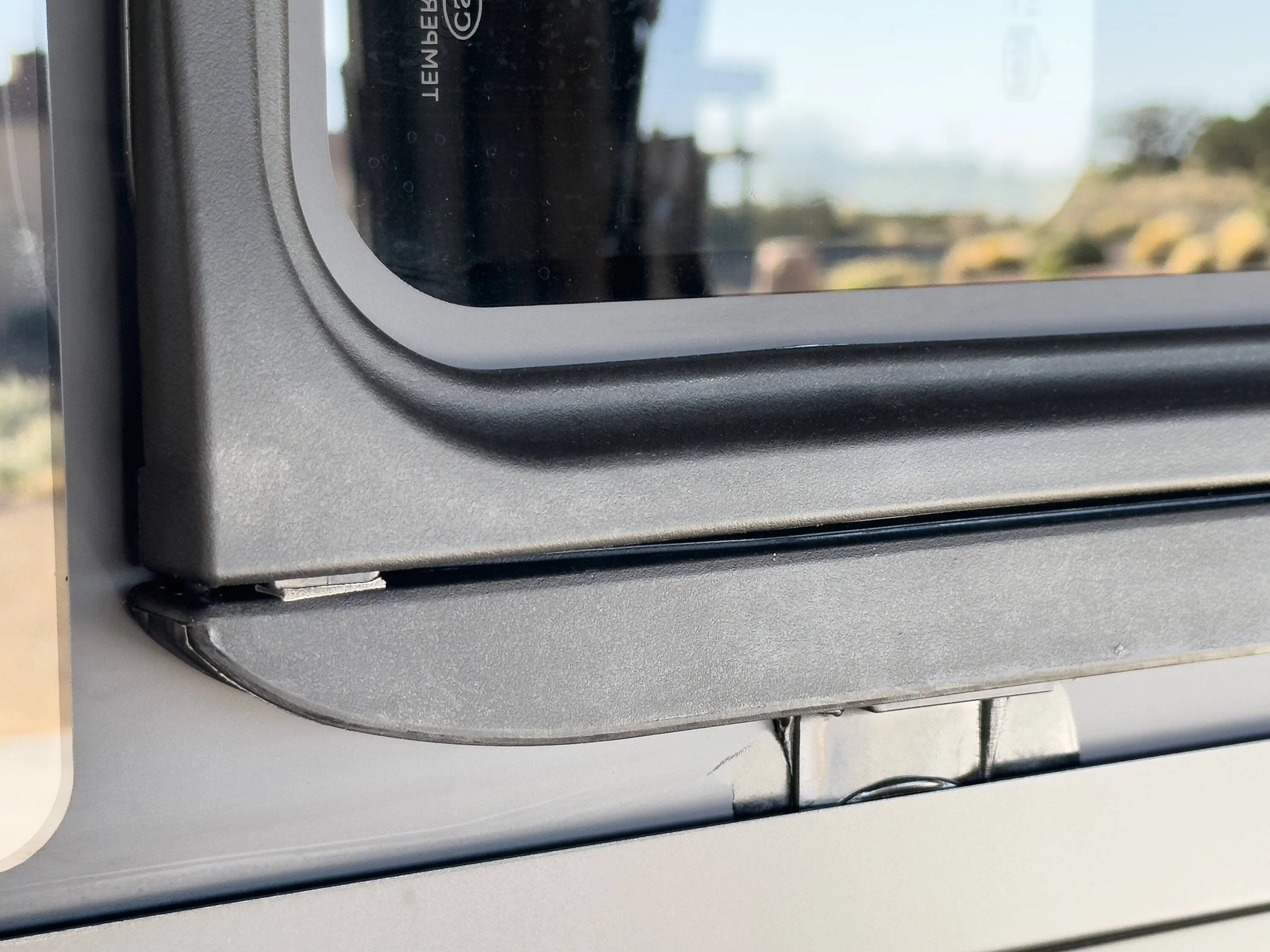 Jeep Gladiator Fix for cab-facing sliding window fitment IMG_1145