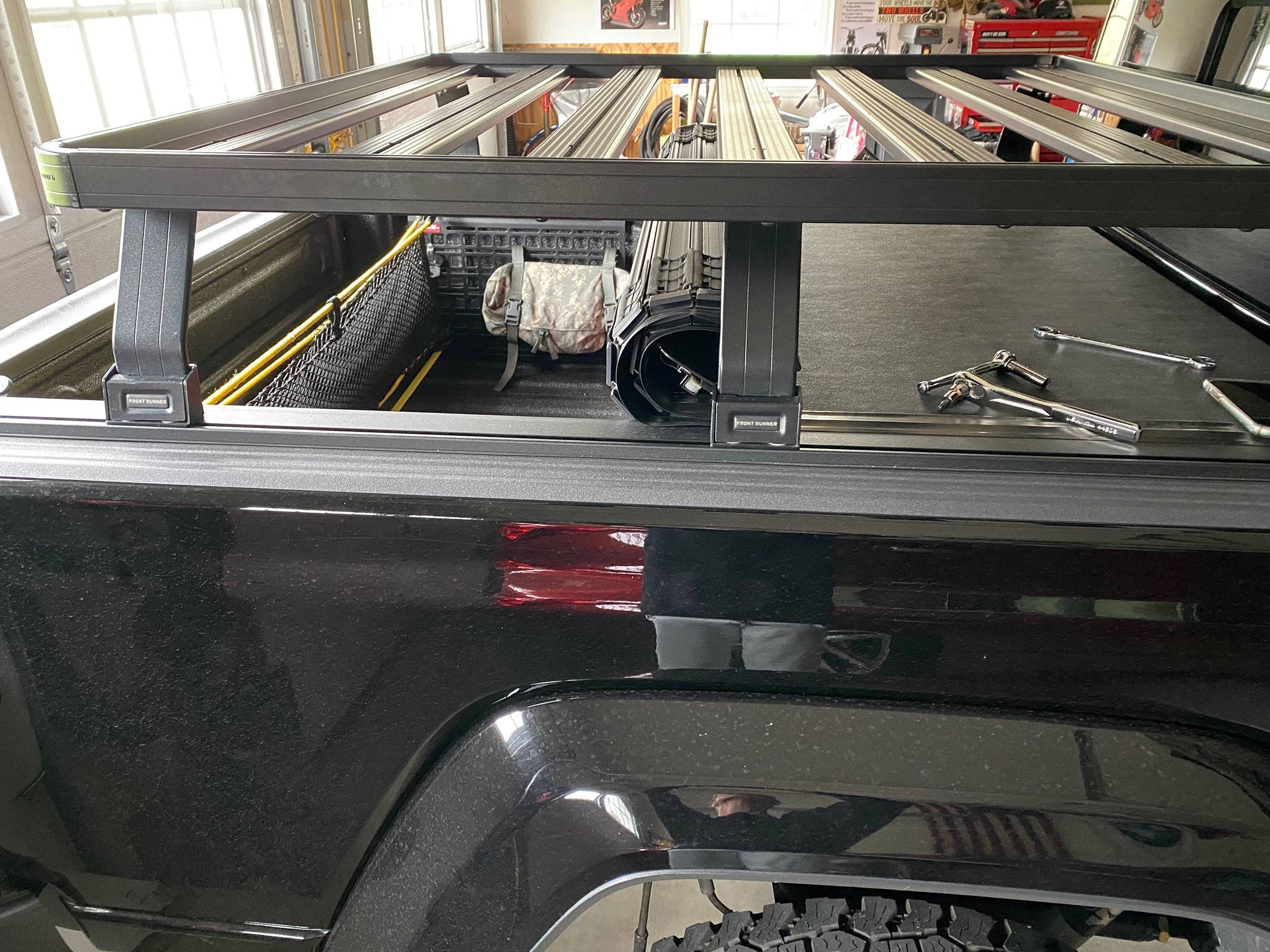 Jeep Gladiator Frontrunner Slimline rack with Bak X4s IMG_3081