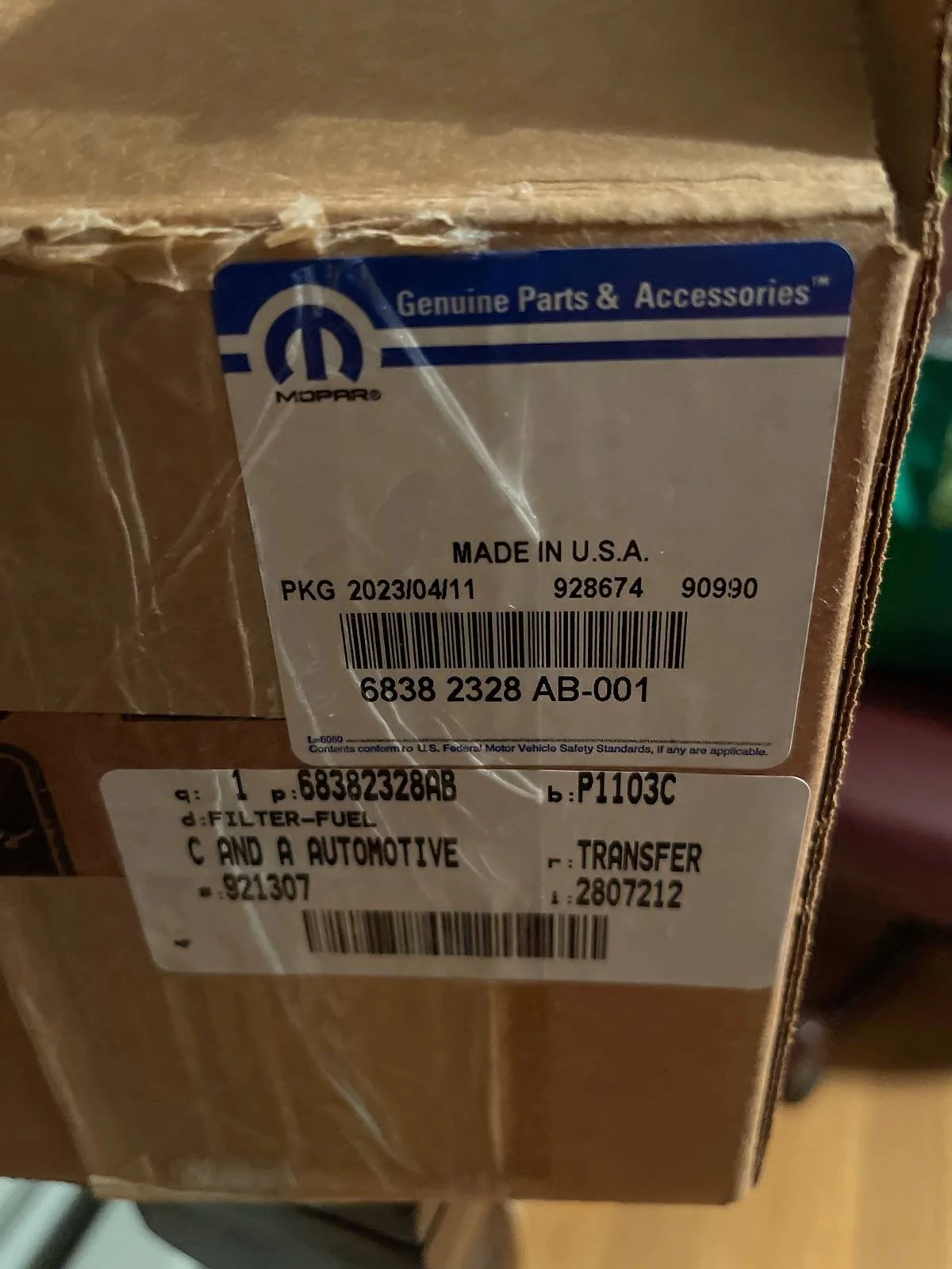 Jeep Gladiator Mopar fuel filter is entire housing? imag