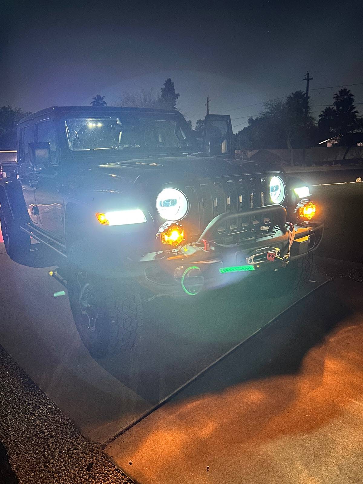 Jeep Gladiator Off road lights on Mopar steel bumper ideas IMG_2574