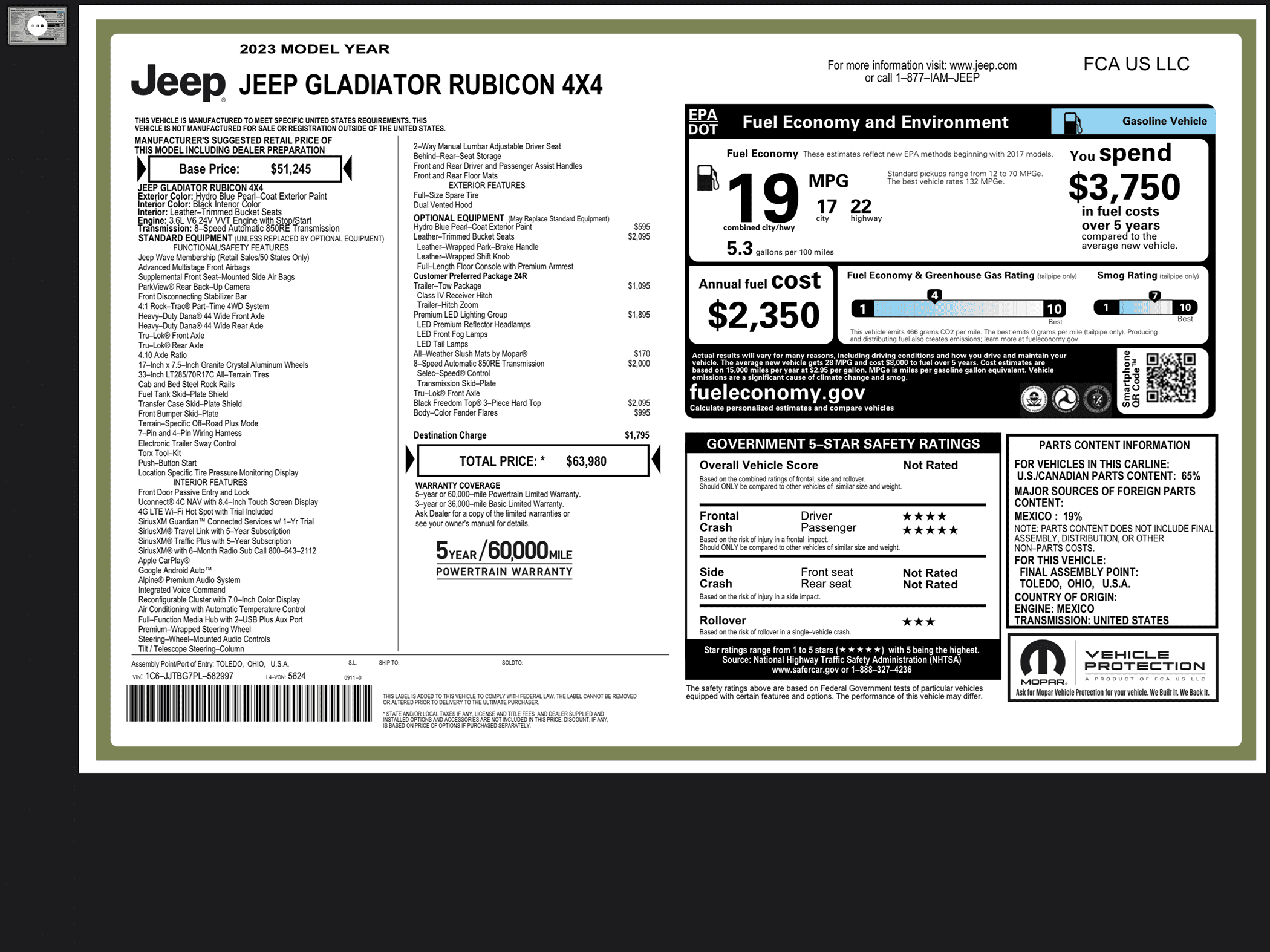 Jeep Gladiator Current '23 discounts ending 3/31/24? IMG_1747