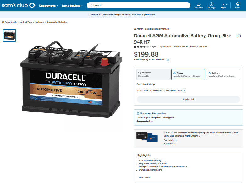 Jeep Gladiator Dealership Battery Replacement Cost? Duracell 94r Sam's Club
