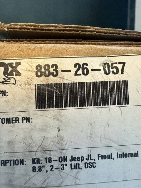 Jeep Gladiator NIB - FOX FACTORY RACE SERIES 3.0 INTERNAL BYPASS RESERVOIR SHOCKS image1