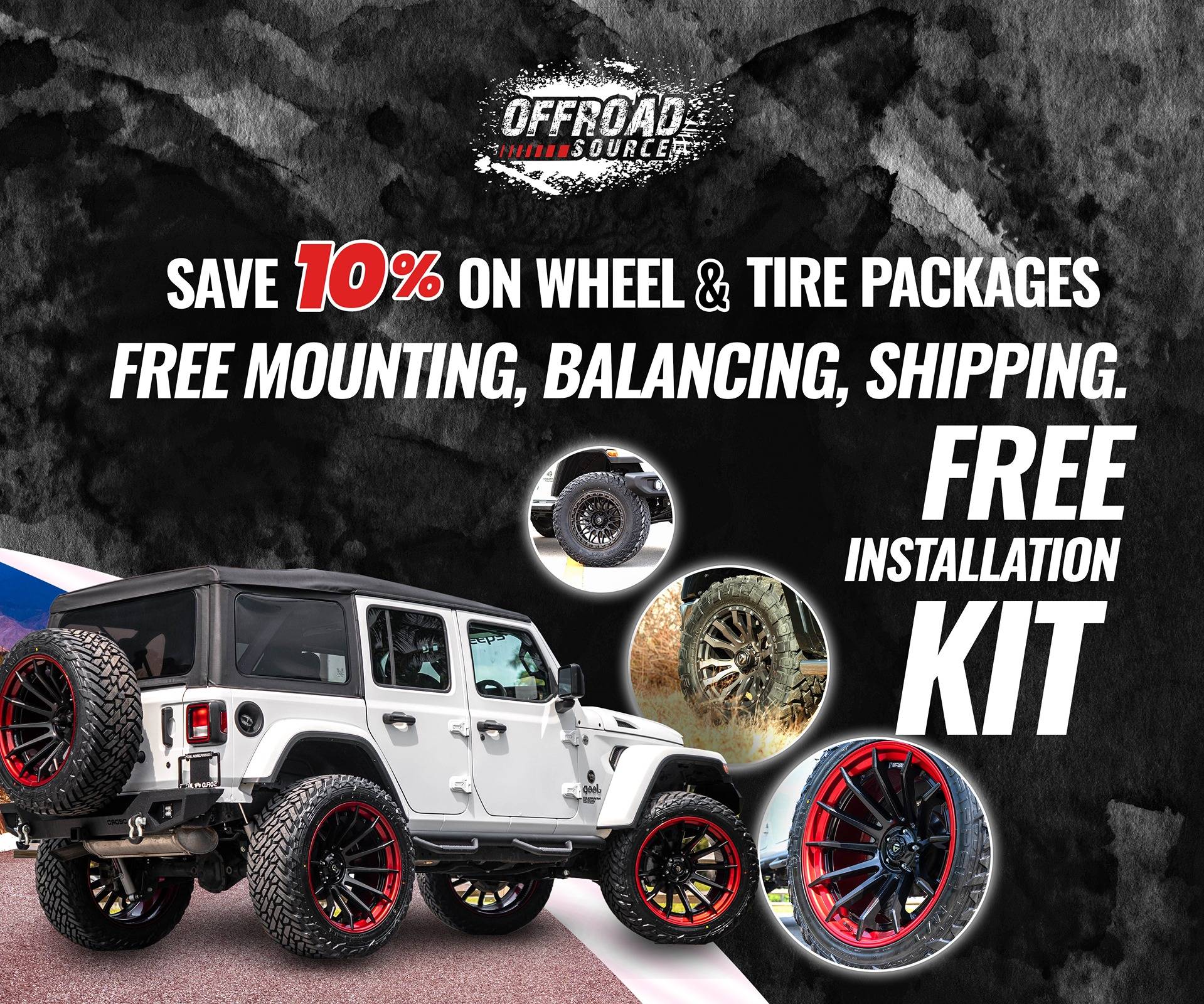 Jeep Gladiator Shop Wheel and Tire Packages | 10% Wheel Savings! MOBILE
