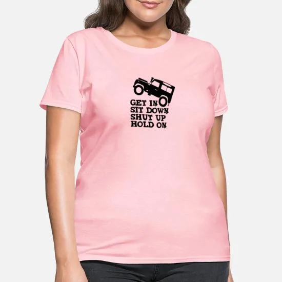 Jeep Gladiator O hold-on-car-funny-logo-womens-t-shirt