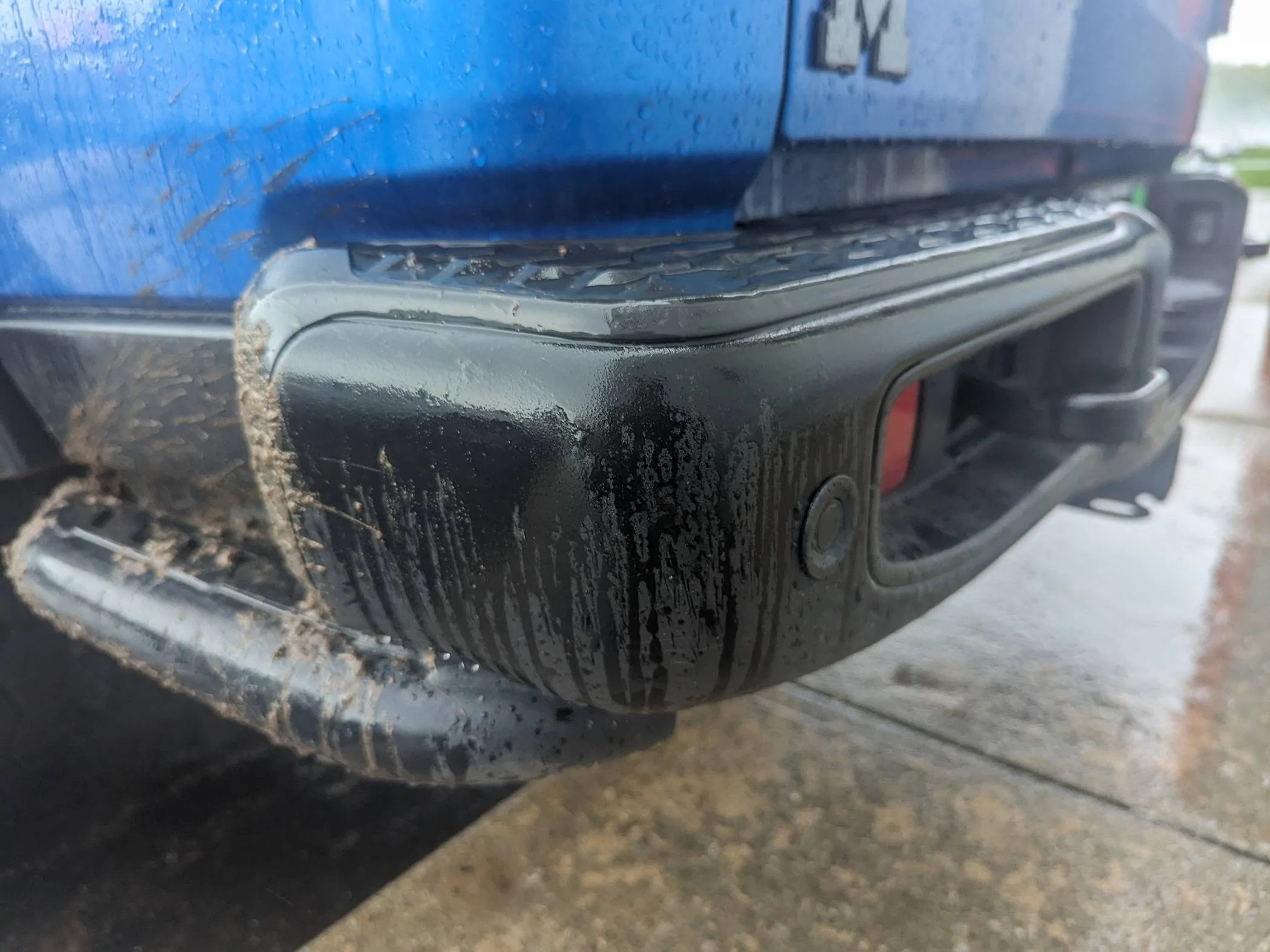 Jeep Gladiator Scuffed Rear Bumper PXL_20240507_171012538