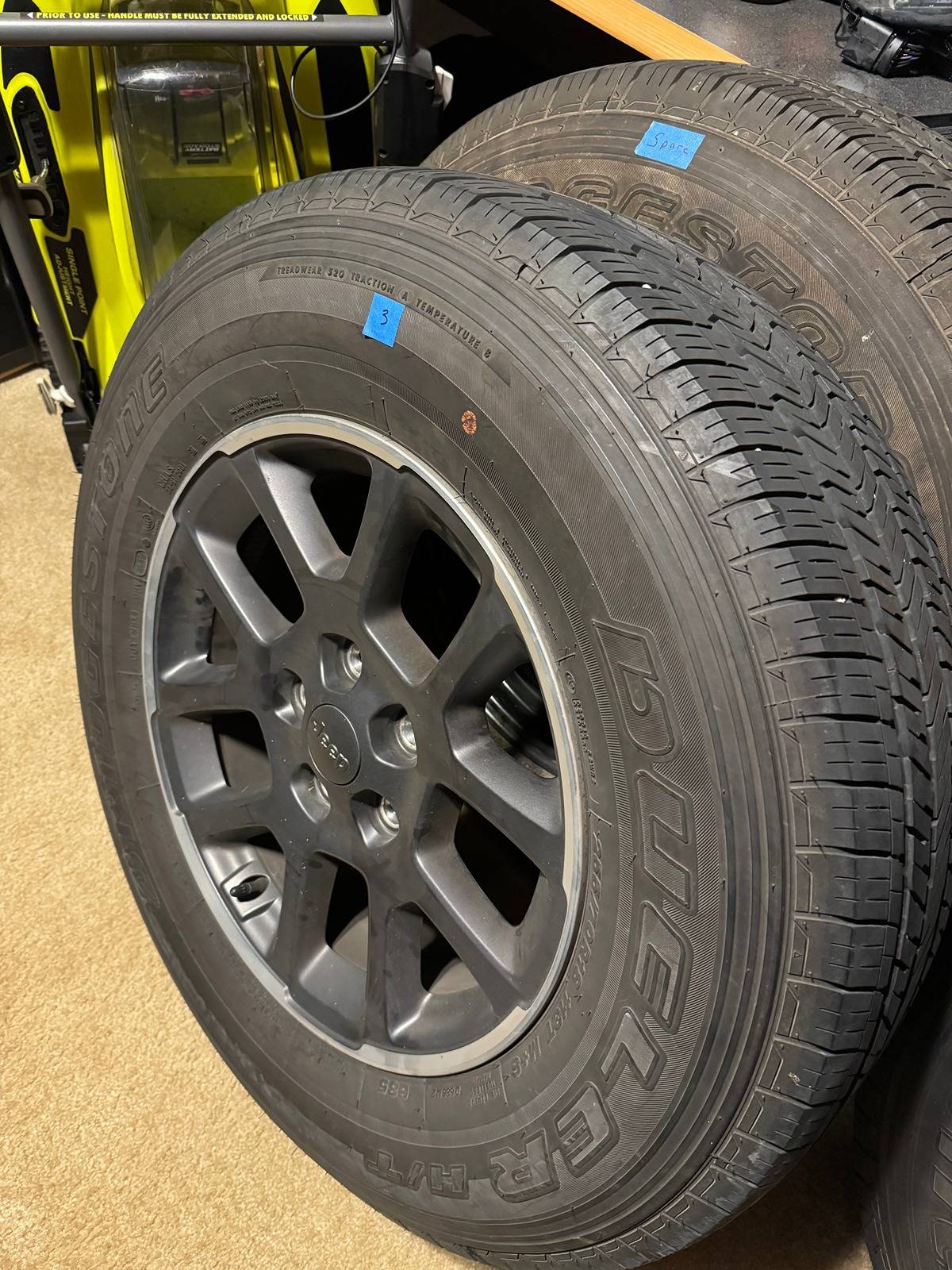 Jeep Gladiator For Sale:  Full set of Overland 4 Tires and wheel set w/TPMS and Spare Tire/Wheel Tire_3
