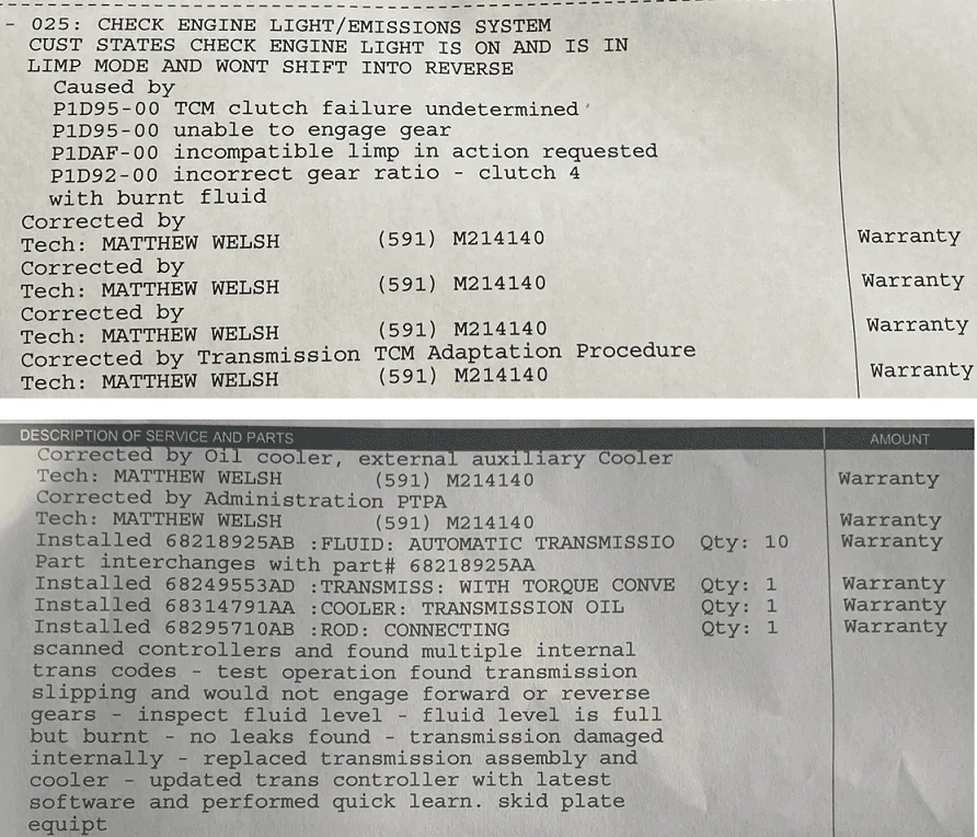 Jeep Gladiator 2020 Gladiator Transmission Issue… Gladiator Trans Failur