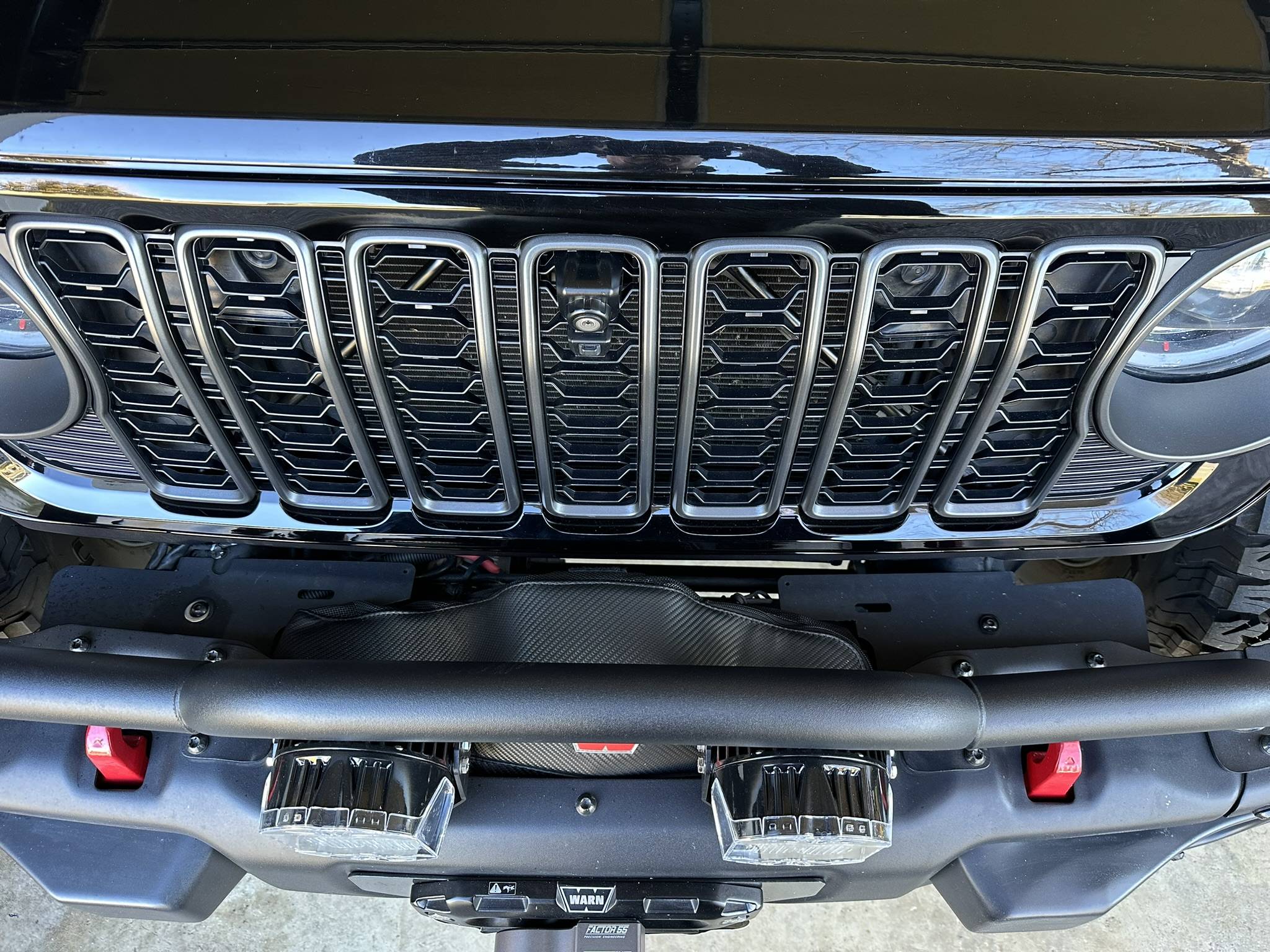 Jeep Gladiator 2024 Grille on my Firecracker Red 2020 JTR IMG_1496