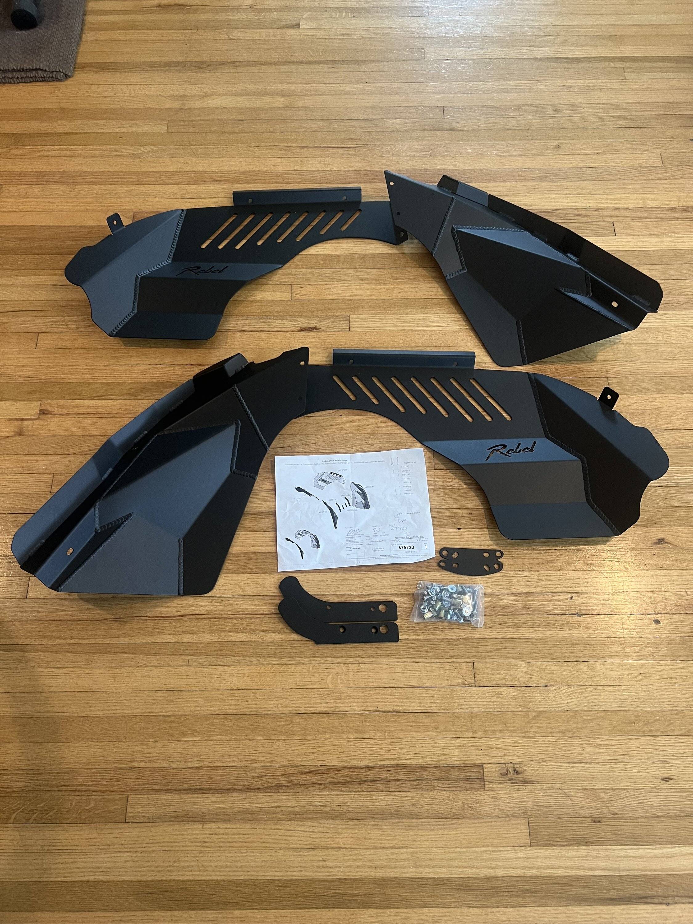 Jeep Gladiator Nemesis aluminum inner fender liners for Rebel Recon coil over kit IMG_0178