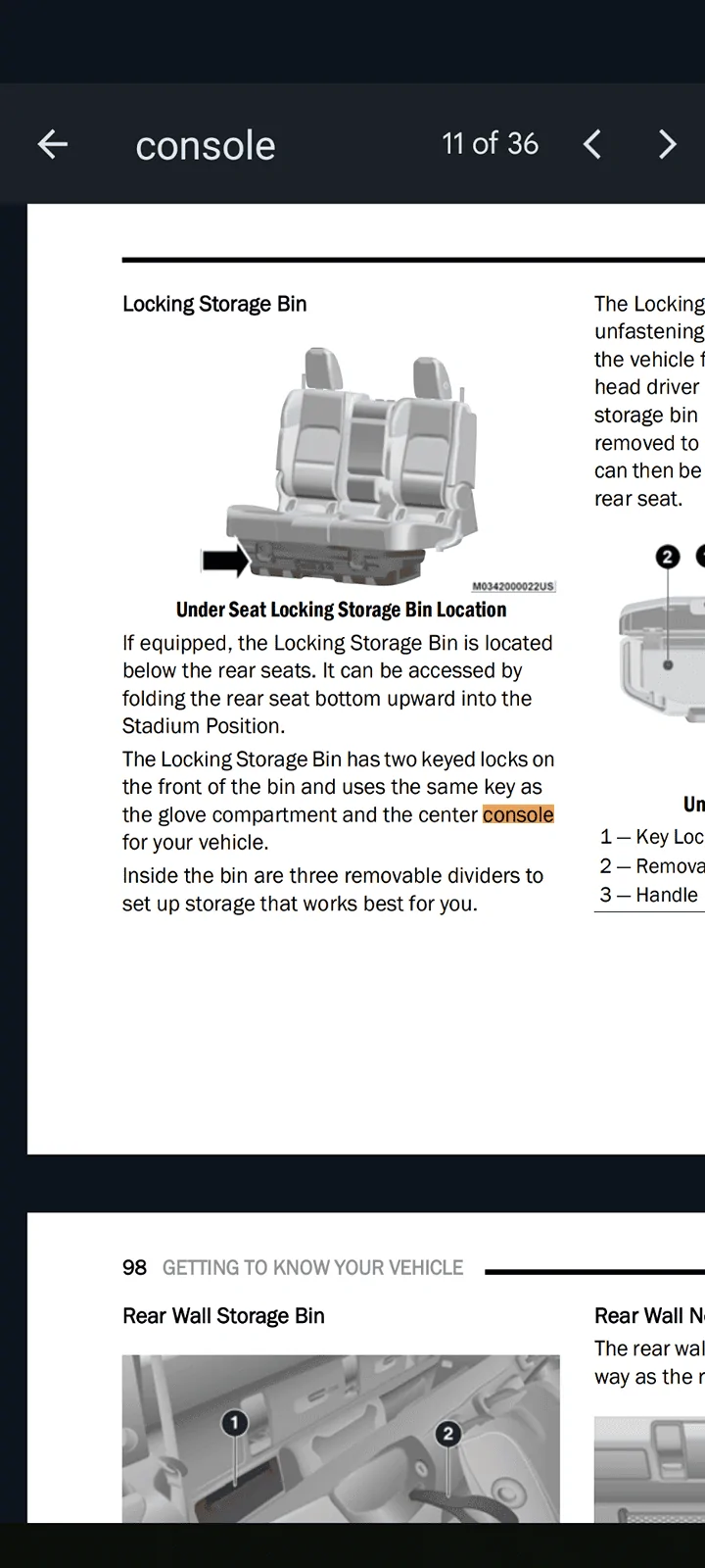 Jeep Gladiator I can’t be the only one who didn’t know this - Center Console Lock! Screenshot_20240513-082312