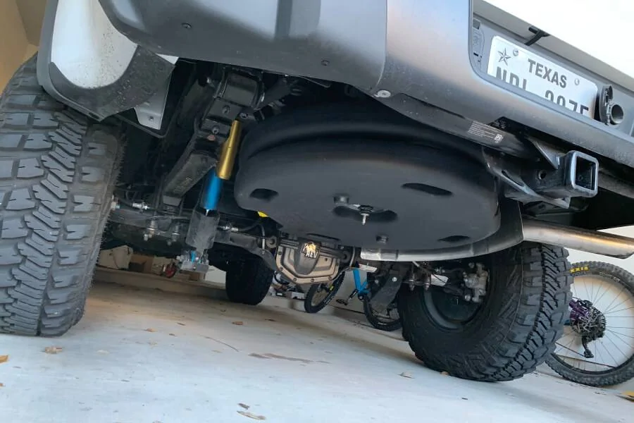 Jeep Gladiator Best under bed storage solution now that I've moved spare tire to a bed rack traild-tank-gallery-14