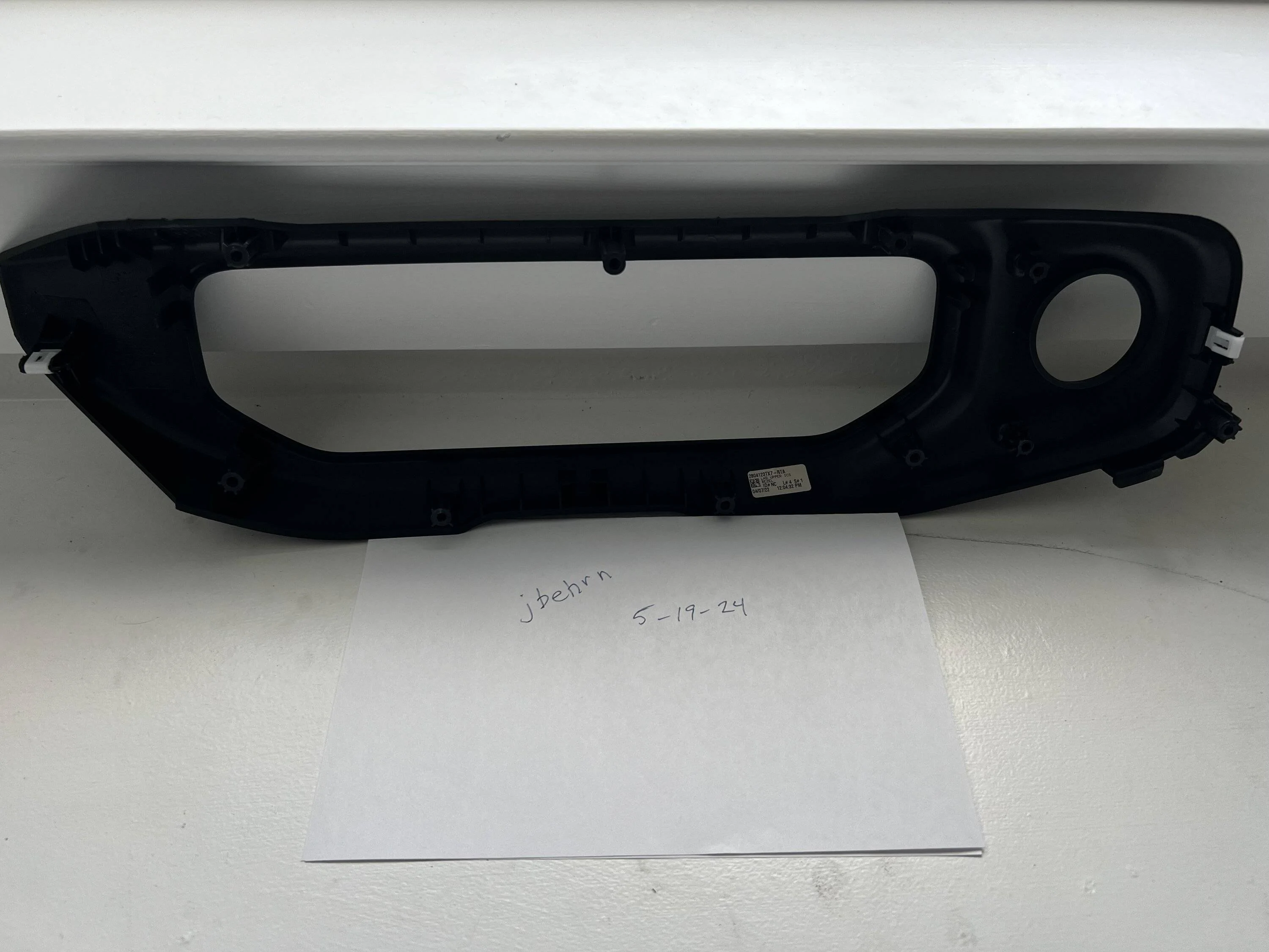 Jeep Gladiator Instrument panel bezel IMG_0063