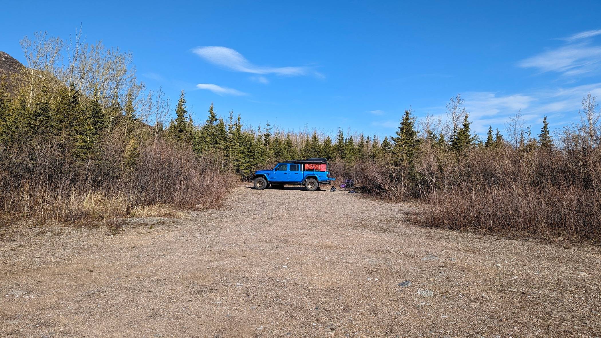 Jeep Gladiator Alaska Daily Drivers: Hydro Blue 80A and Bright White JTR PXL_20240518_171332426