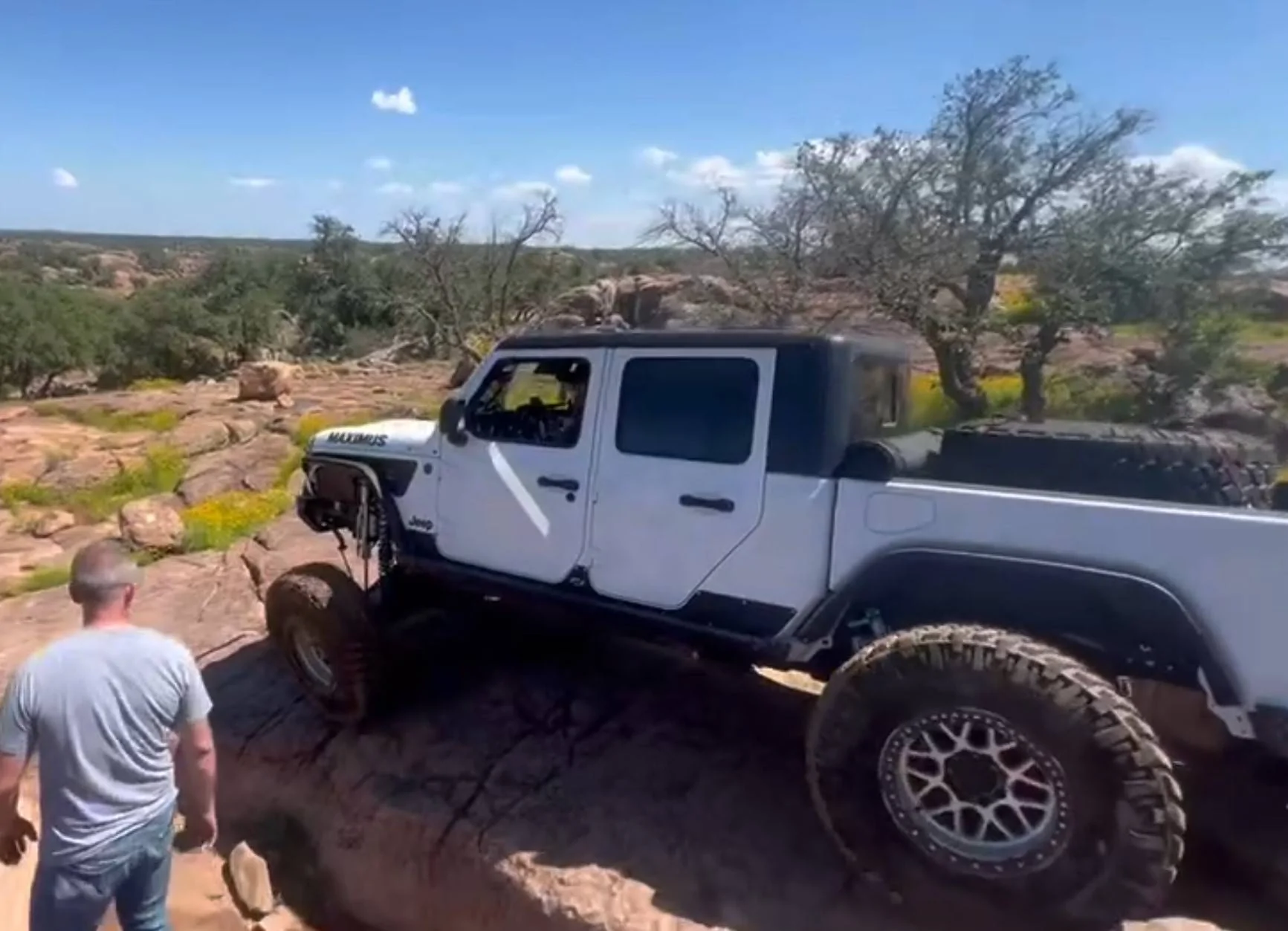 Jeep Gladiator Maximus First Trip to Wolf Caves Front Flex