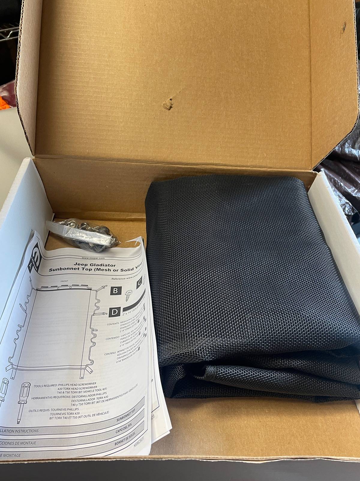Jeep Gladiator NEW Mopar - Gladiator MESH Sun Bonnet - $200 IMG_0759.JPG