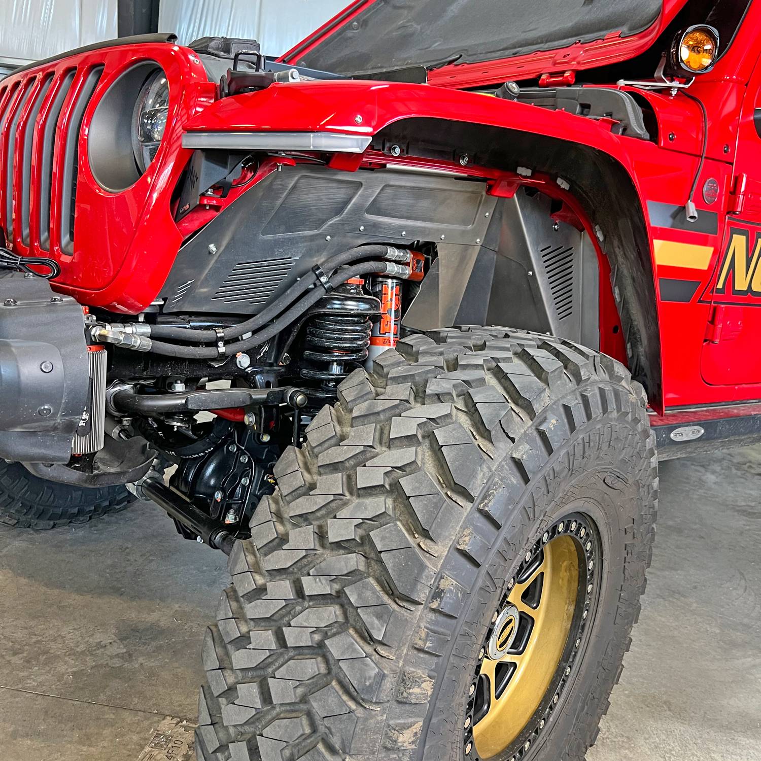 Jeep Gladiator NEW Inner Fenders from Grimm Offroad! GOR-Inner-Fenders-Red-JT